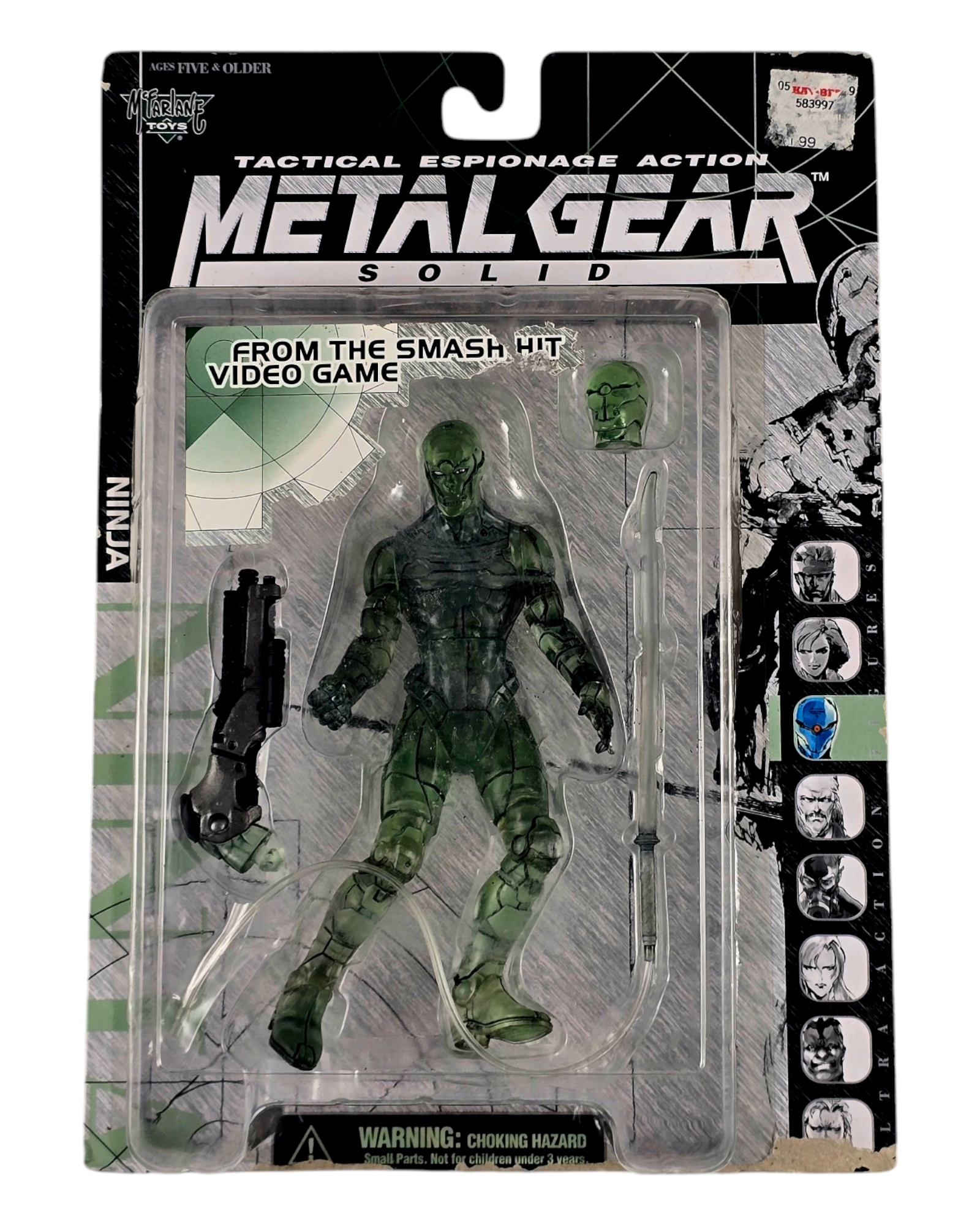 Metal Gear Solid Series 1 Ninja, Clear Variant, McFarlane Toys '99 – Multiverse Of Heroes