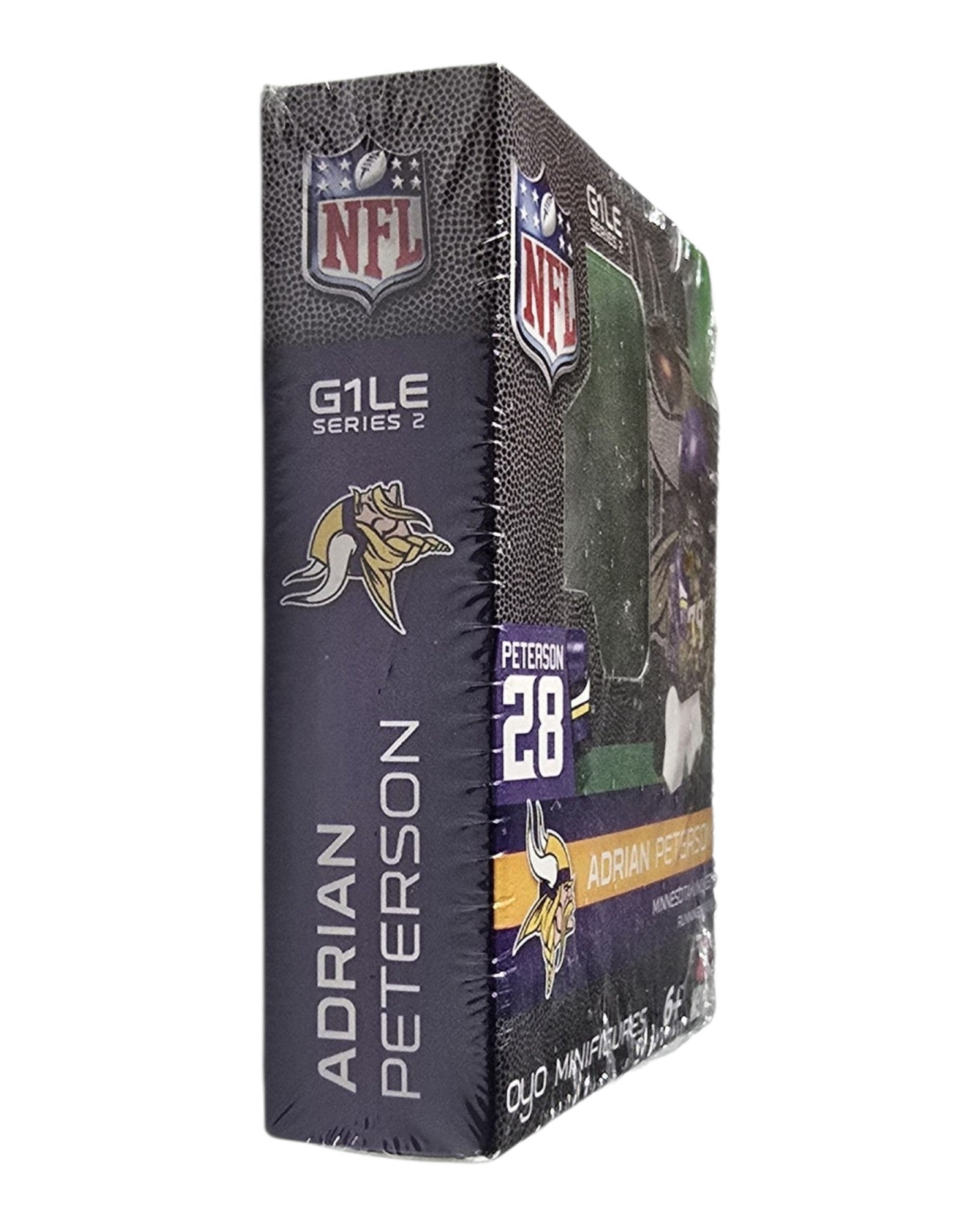 NFL OYO Minifigures Adrian Peterson, OYO Sportstoys '13 — left edge of package