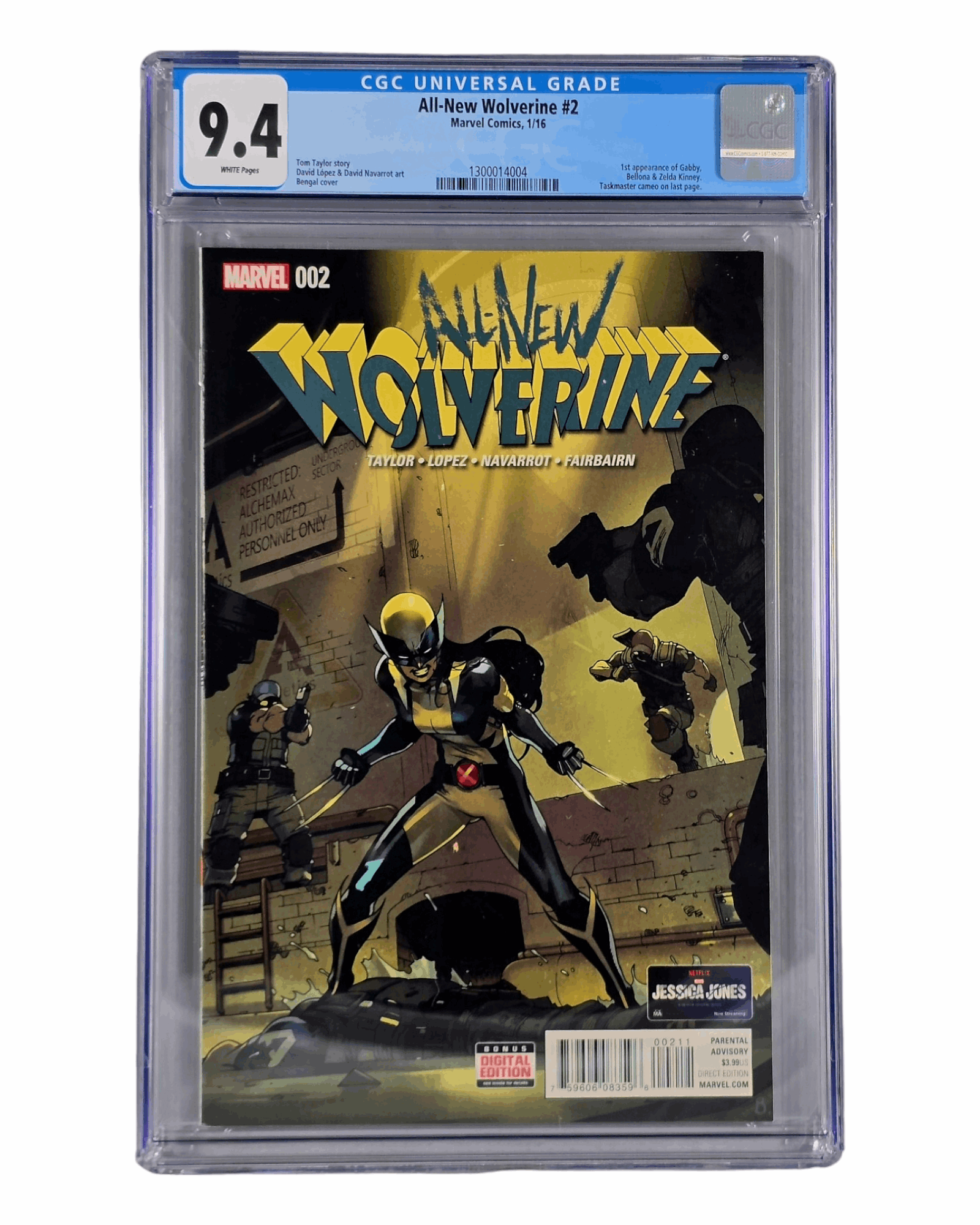 All-New Wolverine #2A, CGC 9.4 (04), Marvel '15
