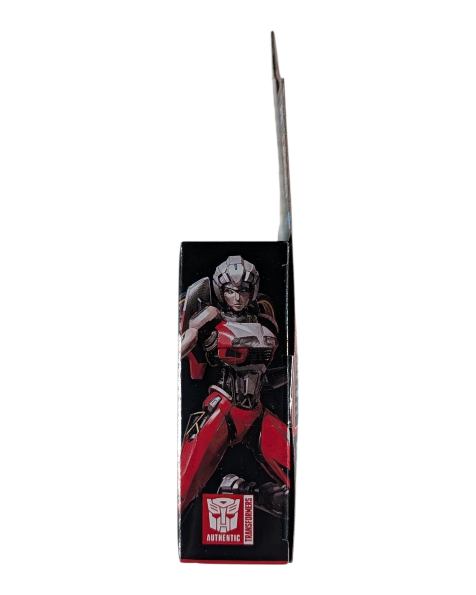 Transformers Studio Series Core Class Arcee, Hasbro '23 — right edge of package
