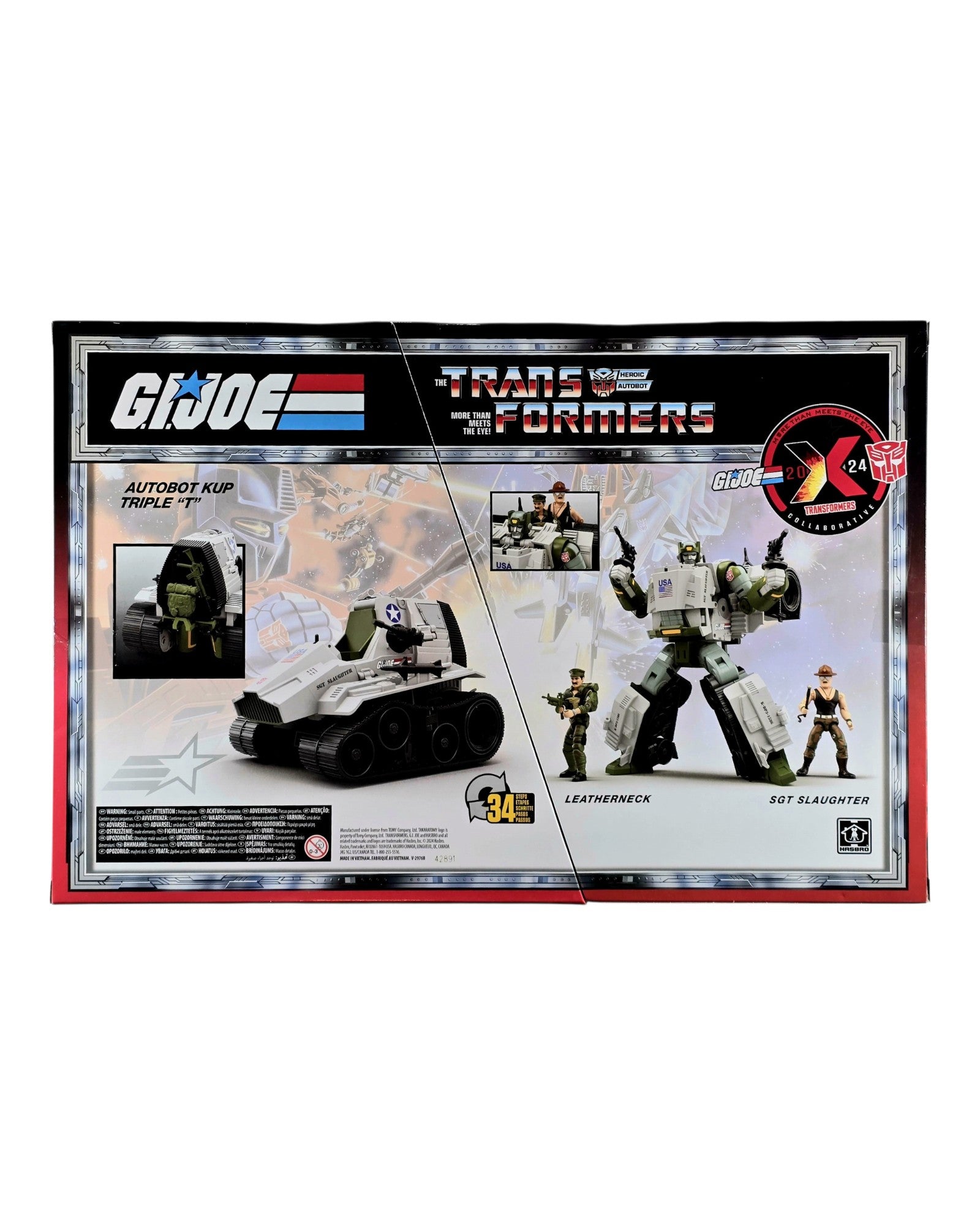 Transformers Collaborative G.I. Joe Autobot Kup Triple T, Hasbro '24 — back of package