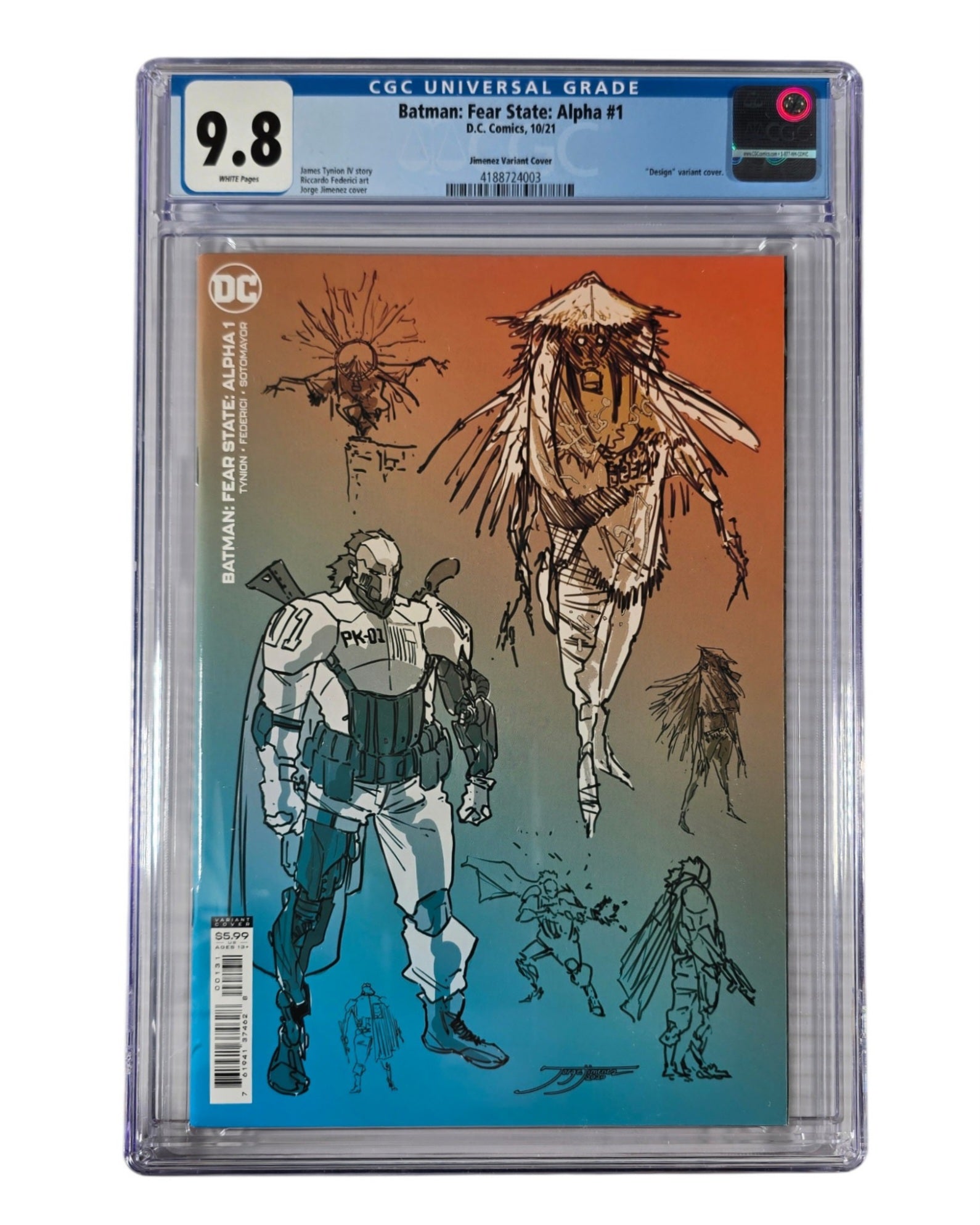 Batman: Fear State: Alpha #1, Jorge Jimenez Variant, CGC 9.8 (03), DC '21