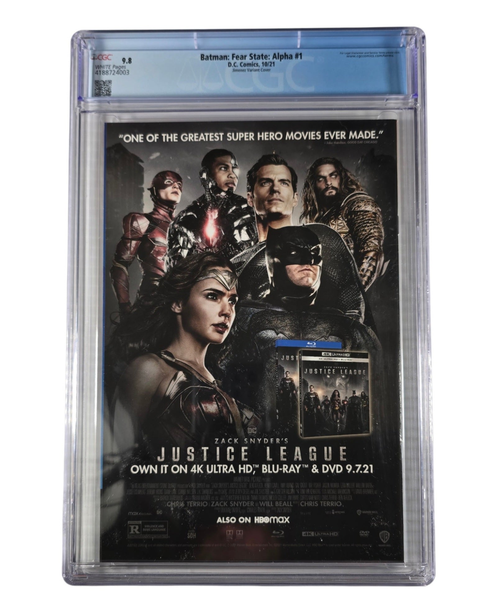 Batman: Fear State: Alpha #1, Jorge Jimenez Variant, CGC 9.8 (03), DC '21 — back of package