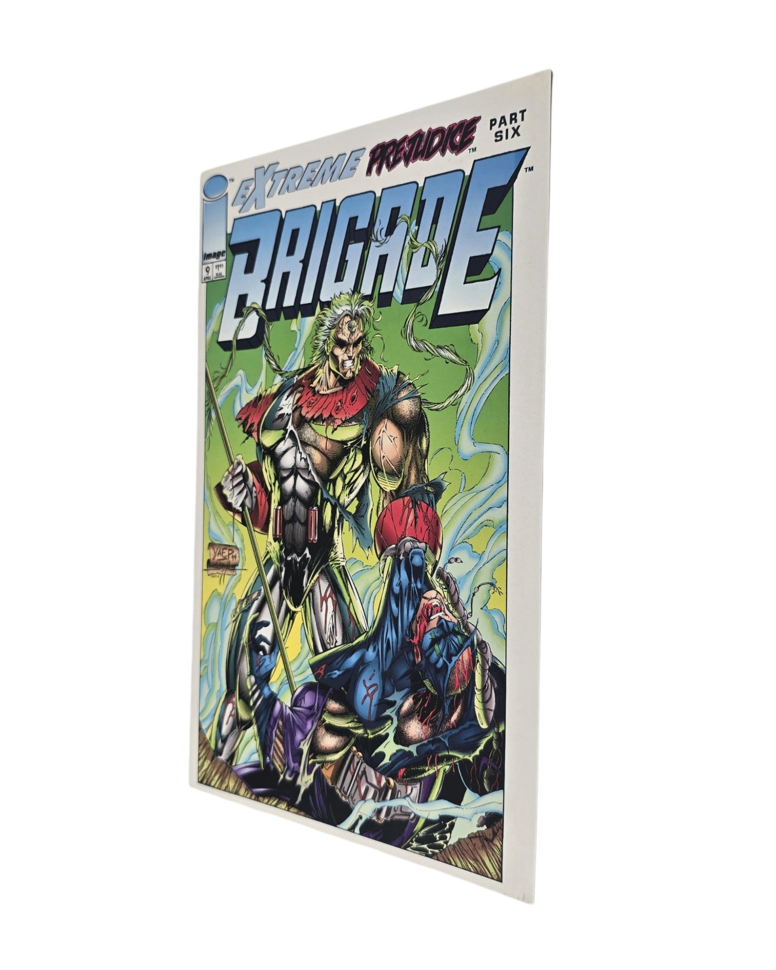 Brigade Vol. 2 #9, Extreme Prejudice Pt. 6, Image '94 — front cover, fore edge