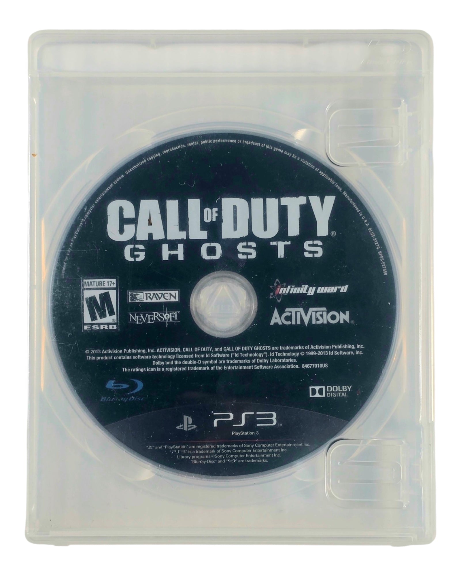 Call of Duty: Ghosts (PlayStation 3, 2013), Disc Only