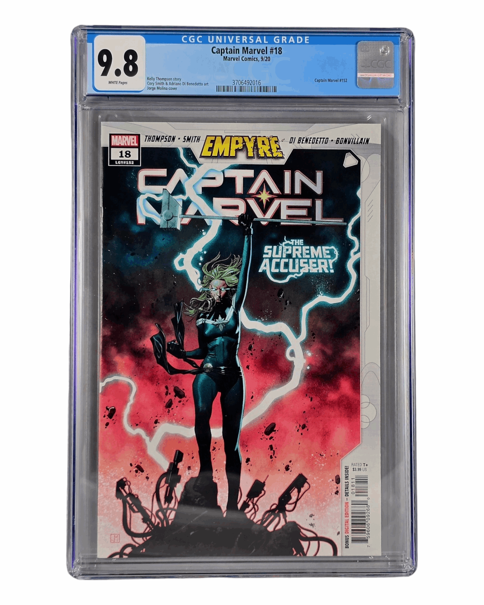 Captain Marvel v11 #18A, CGC 9.8 (16), Marvel '20