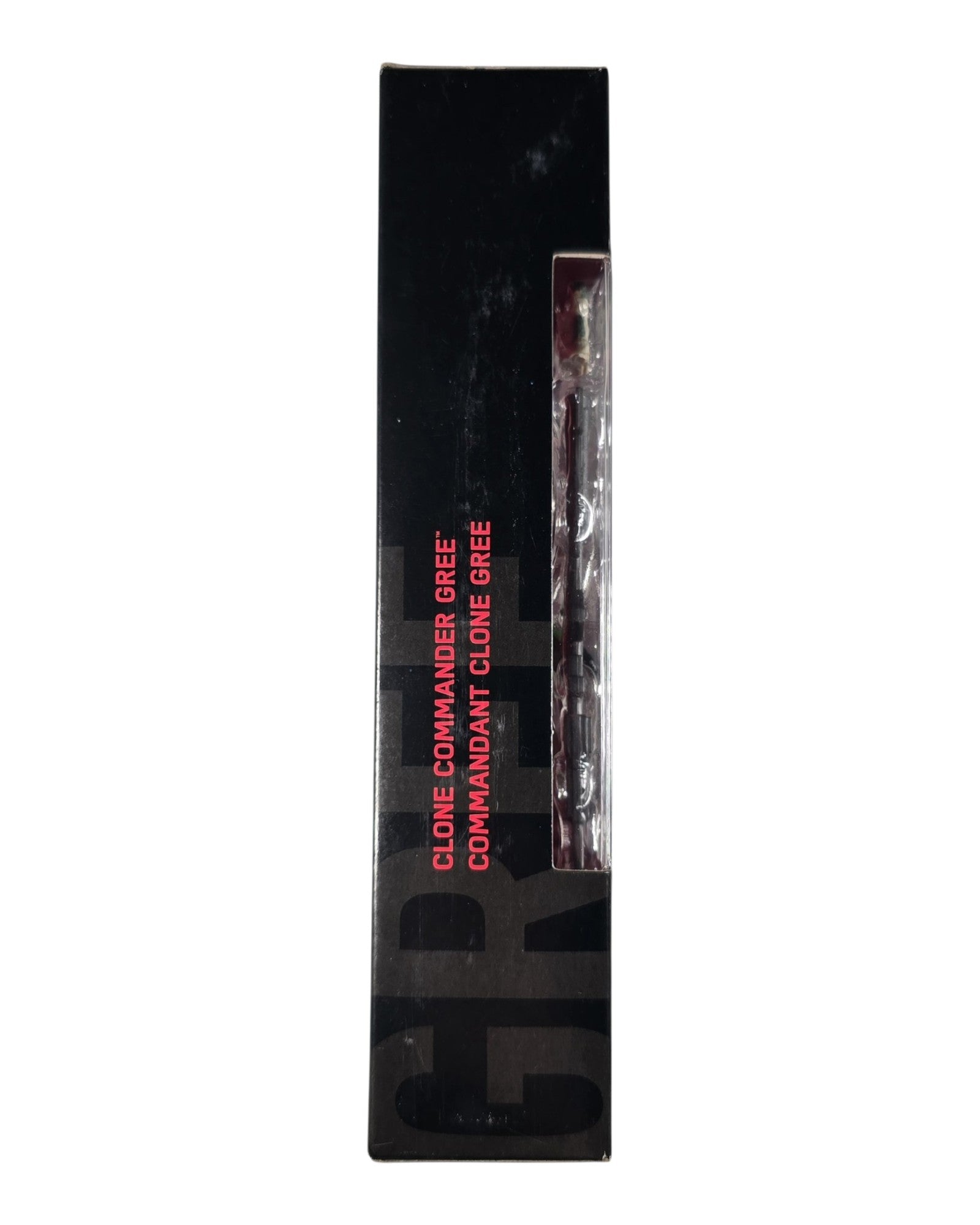 Star Wars The Black Series Clone Commander Gree, Toys R Us Excl., Hasbro '17 — left edge of package