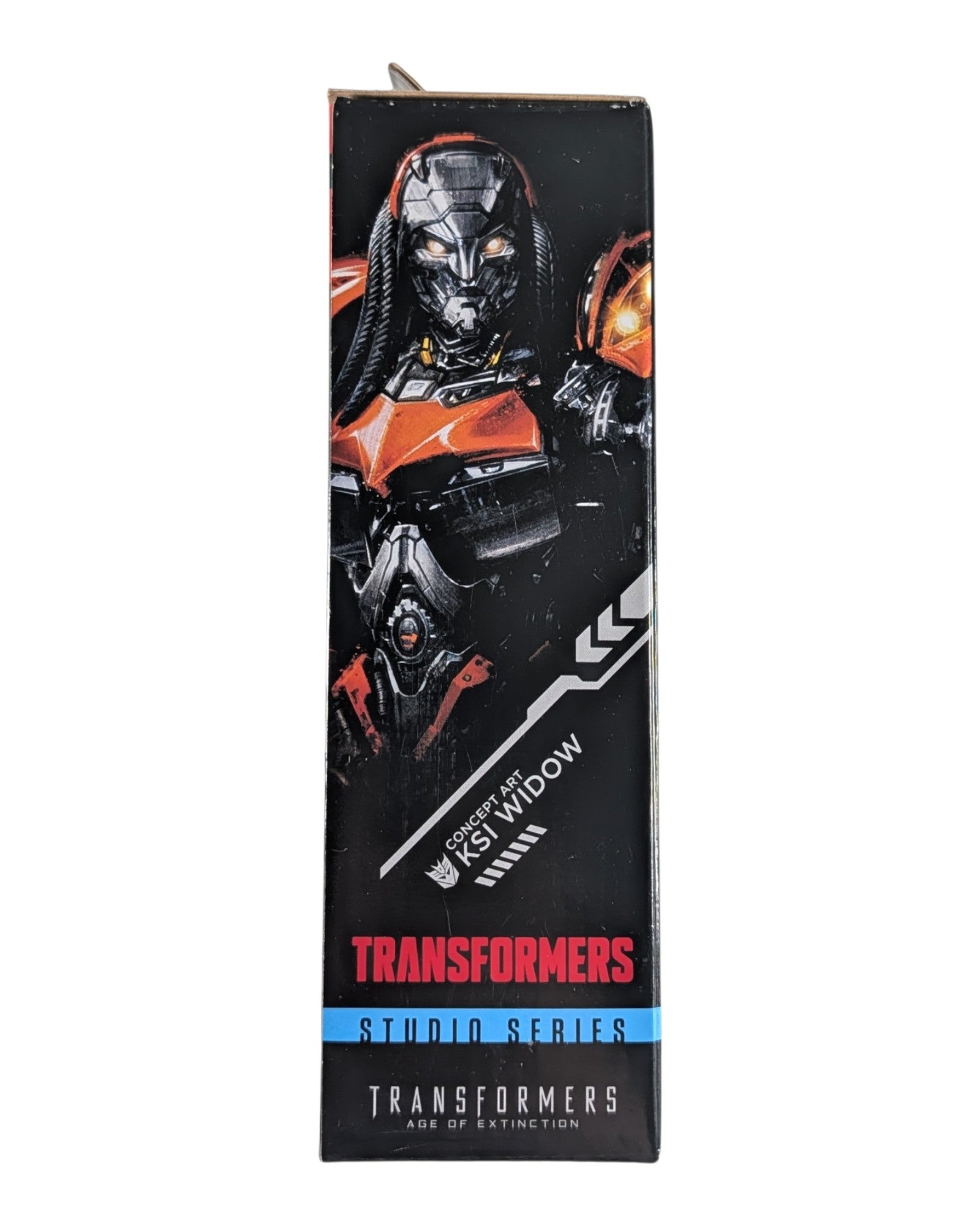 Transformers Studio Series Deluxe Concept Art KSI Widow, Hasbro '25 — left edge of package