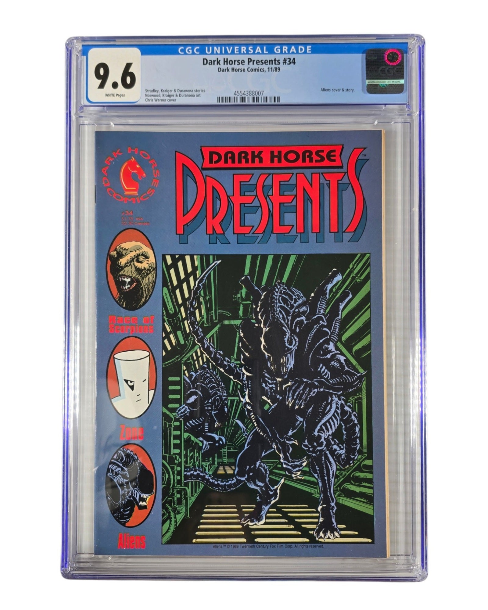 Dark Horse Presents Vol. 1 #34, Chris Warner Cover, CGC 9.6 (07), Dark Horse '89