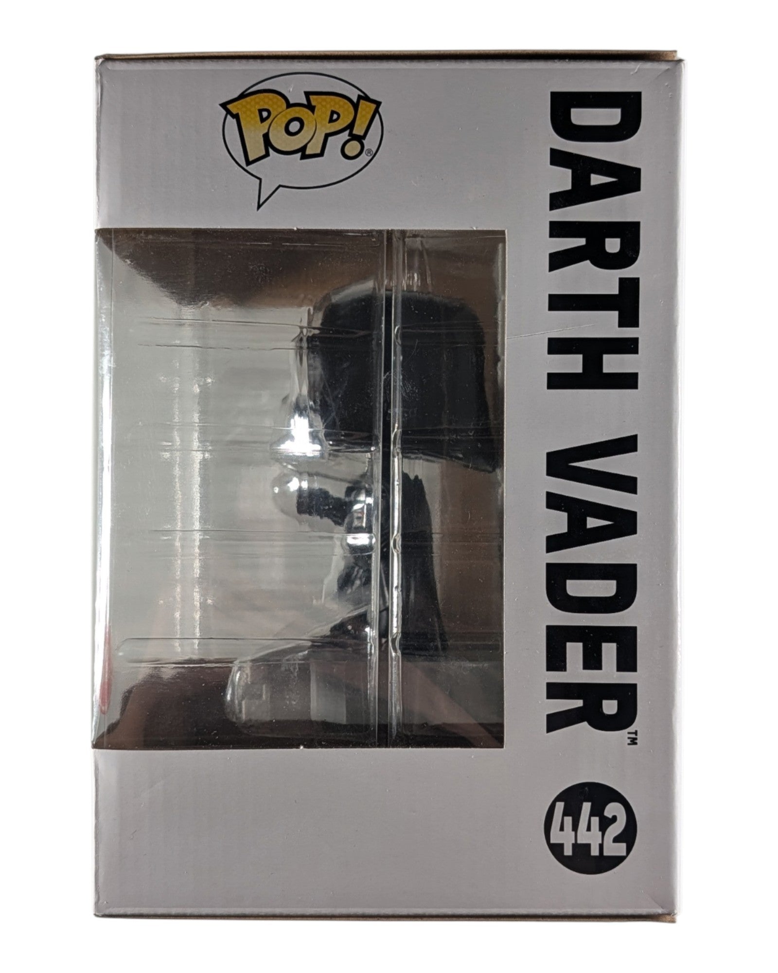 Star Wars Pop! #442 Darth Vader, GameStop Excl., Funko '21 — right edge of package