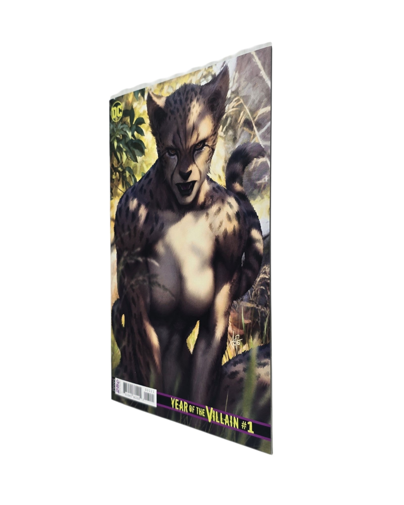 DC's Year of the Villain Special #1, Artgerm Cheetah 1:100 Variant, DC '19 — front cover, fore edge