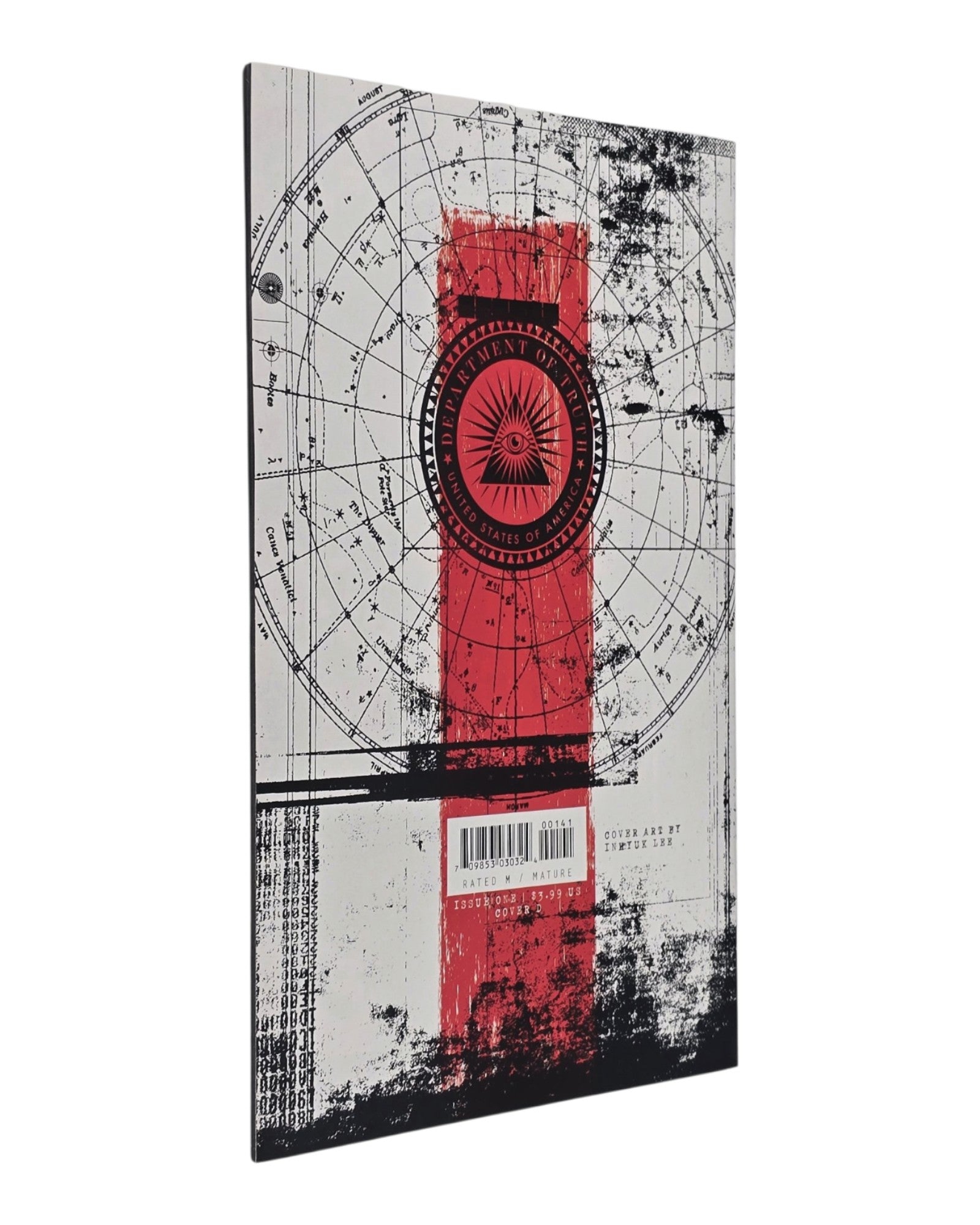 Department of Truth #1D, InHyuk Lee 1:25 Incentive, Image '20 — back cover, fore edge