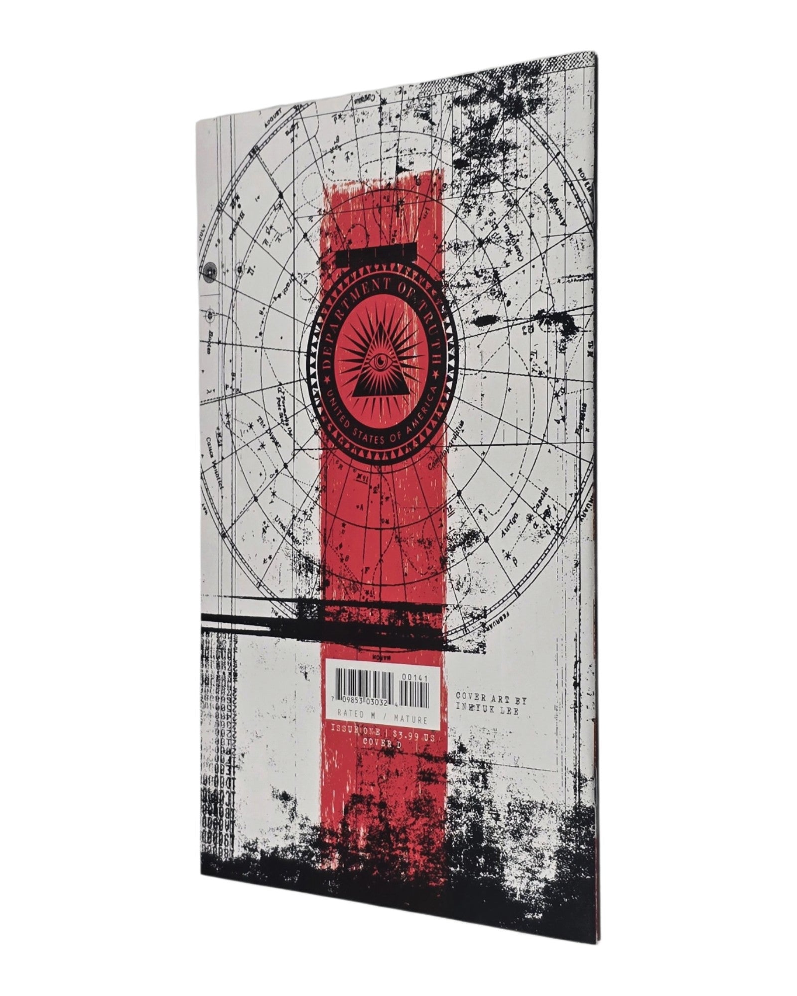 Department of Truth #1D, InHyuk Lee 1:25 Incentive, Image '20 — back cover, spine edge