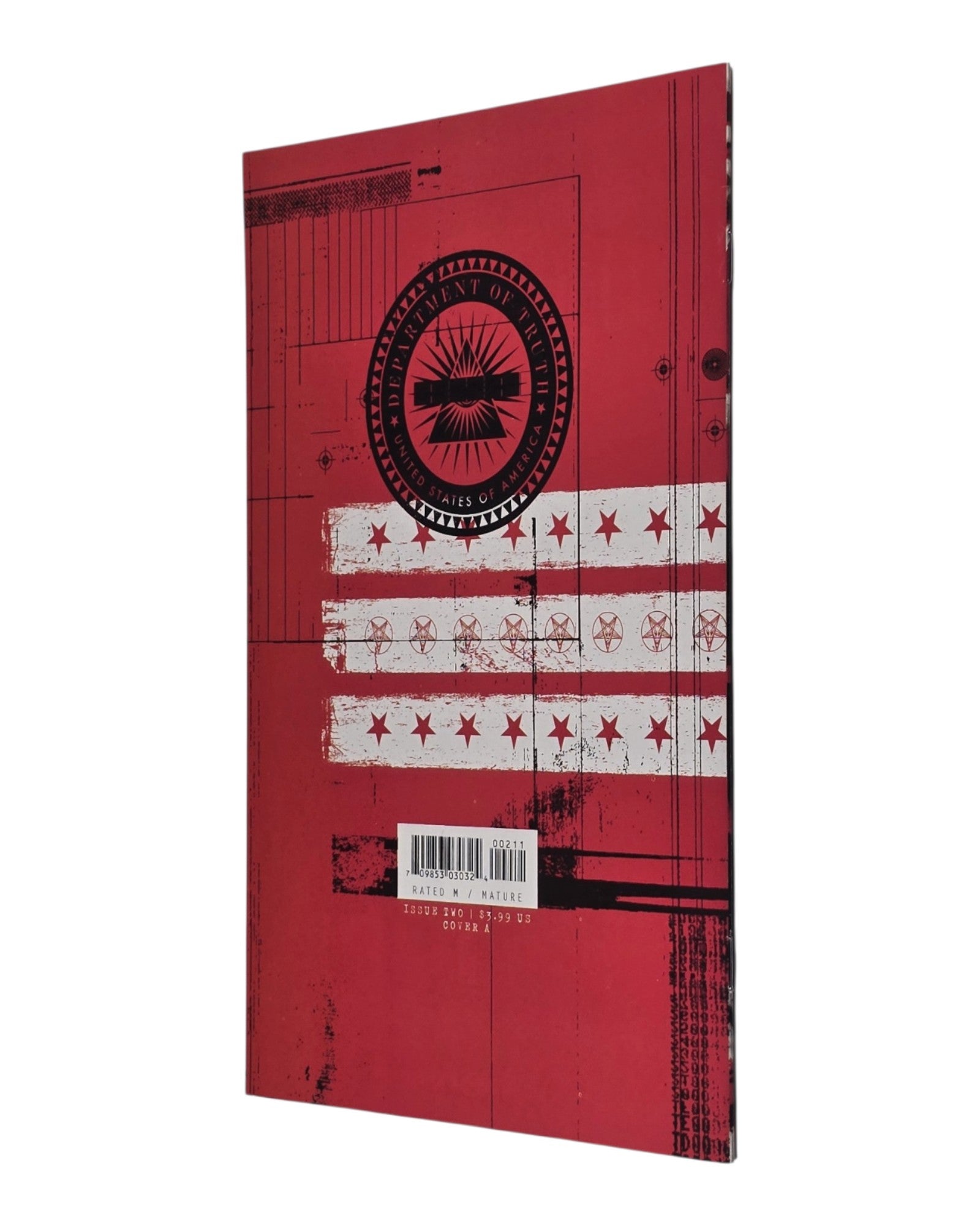 Department of Truth #2A, Martin Simmonds Cover, Image '20 — back cover, spine edge