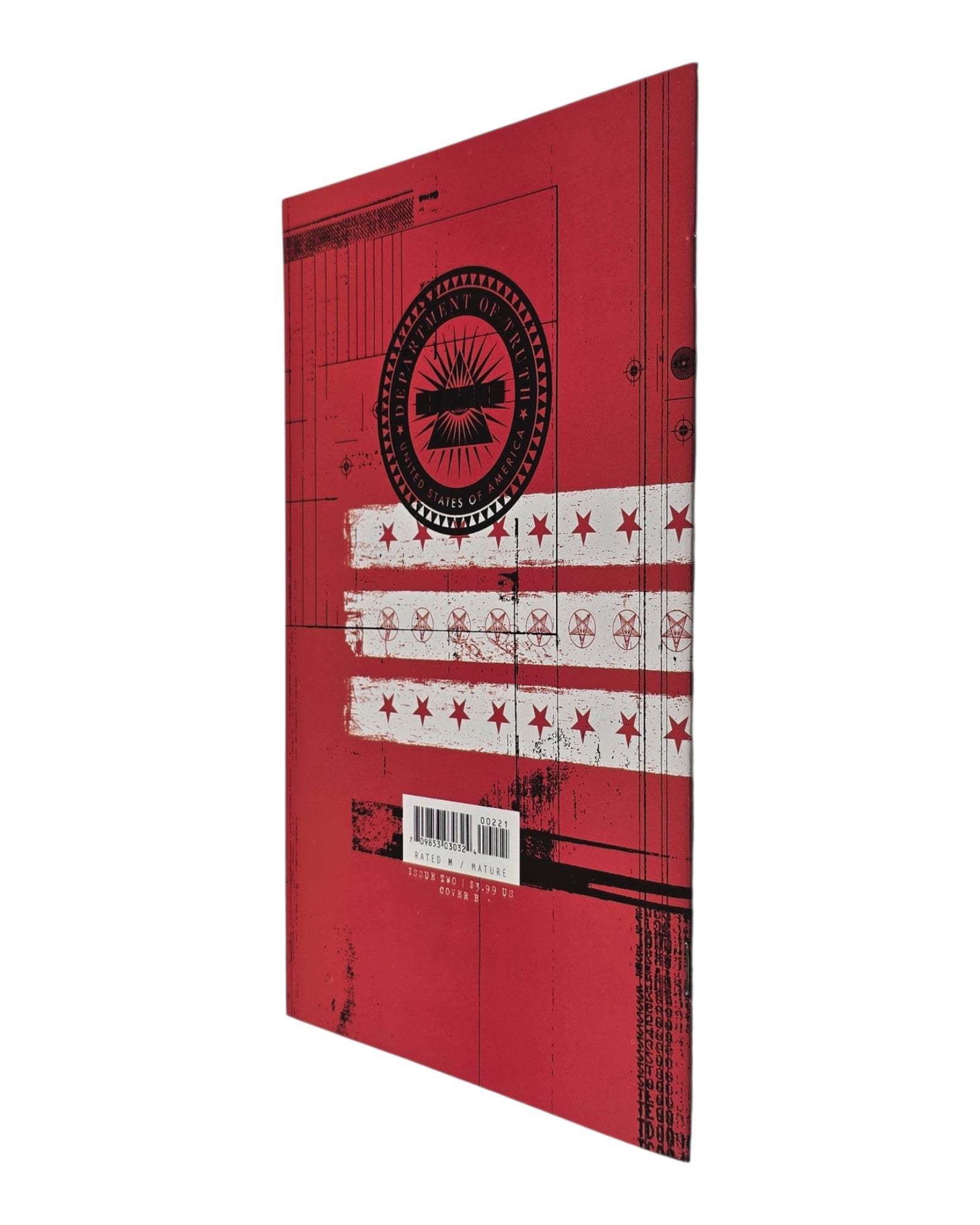 Department of Truth #2B, Christian Ward Cover, Image '20 — back cover, spine edge