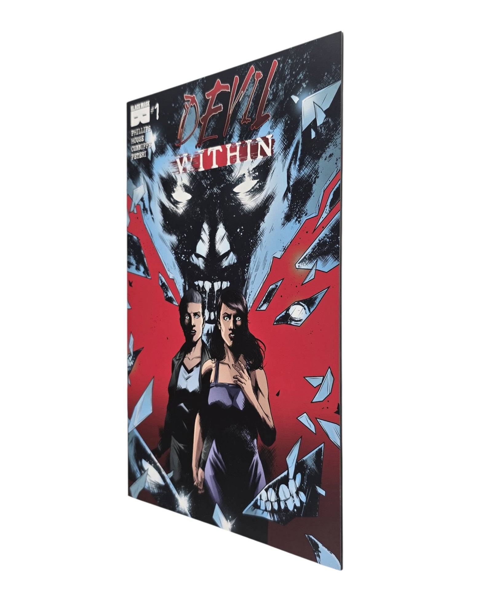 Devil Within #1A, Maan House Cover, Black Mask '18 — front cover, fore edge