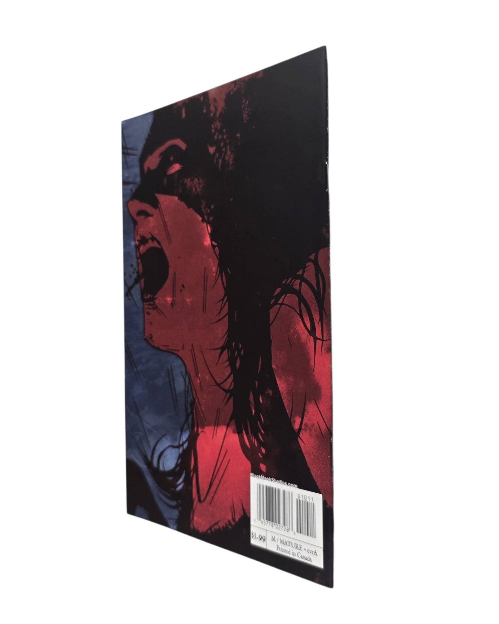 Devil Within #1A, Maan House Cover, Black Mask '18 — back cover, spine edge