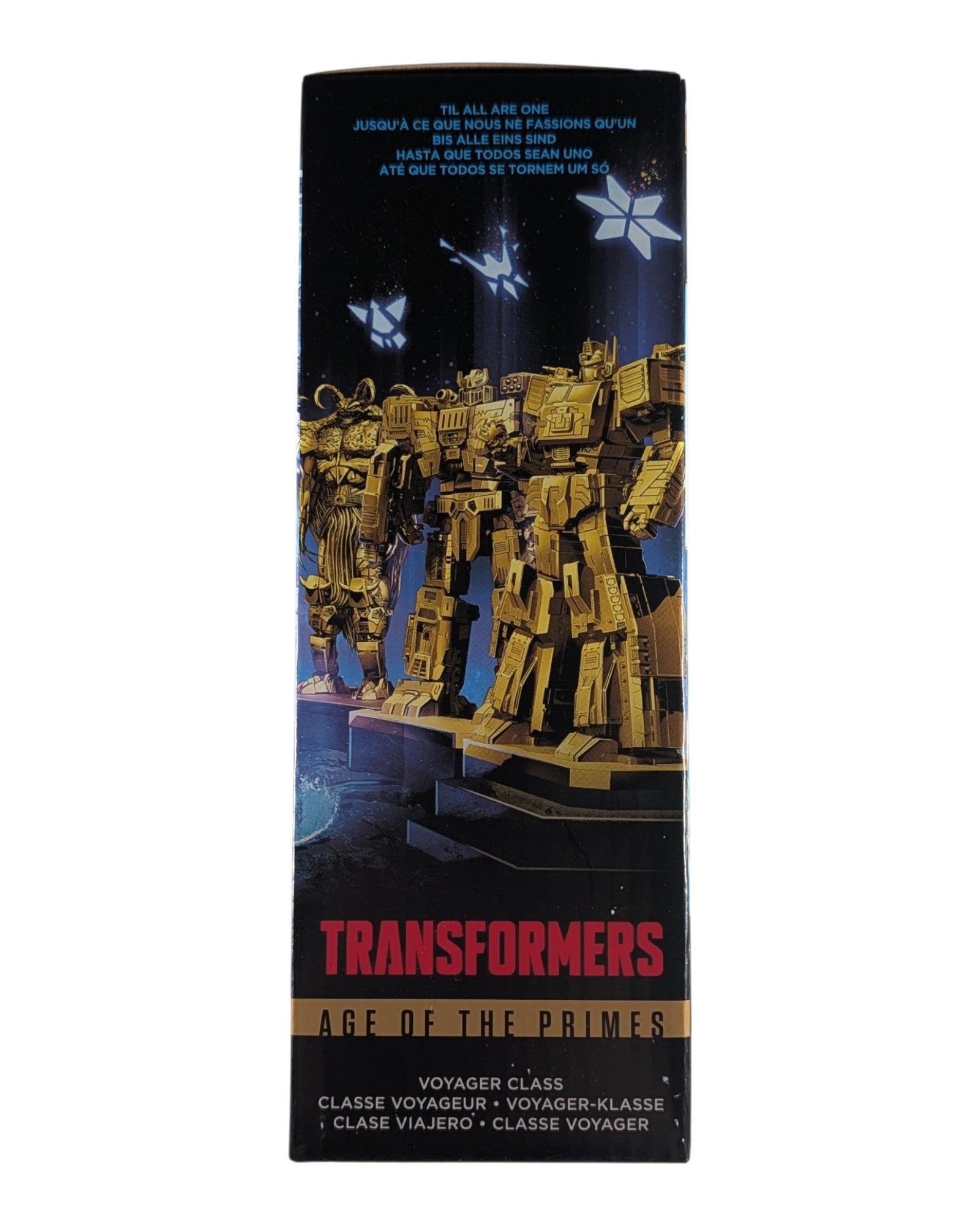 Transformers Age of the Primes Energon Optimus Prime, Hasbro '26 — right edge of package