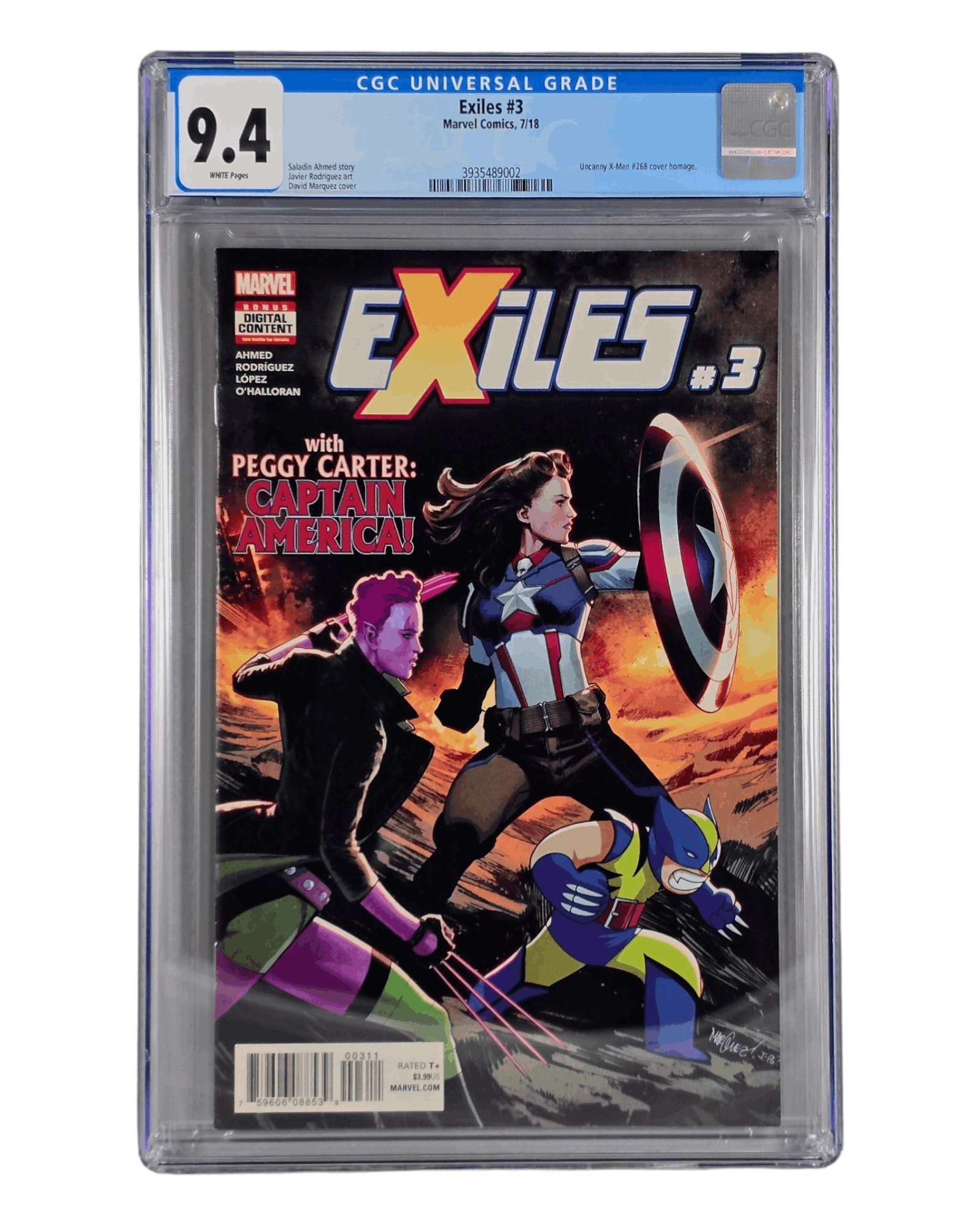 Exiles v3 #3, CGC 9.4 (02), Marvel '18