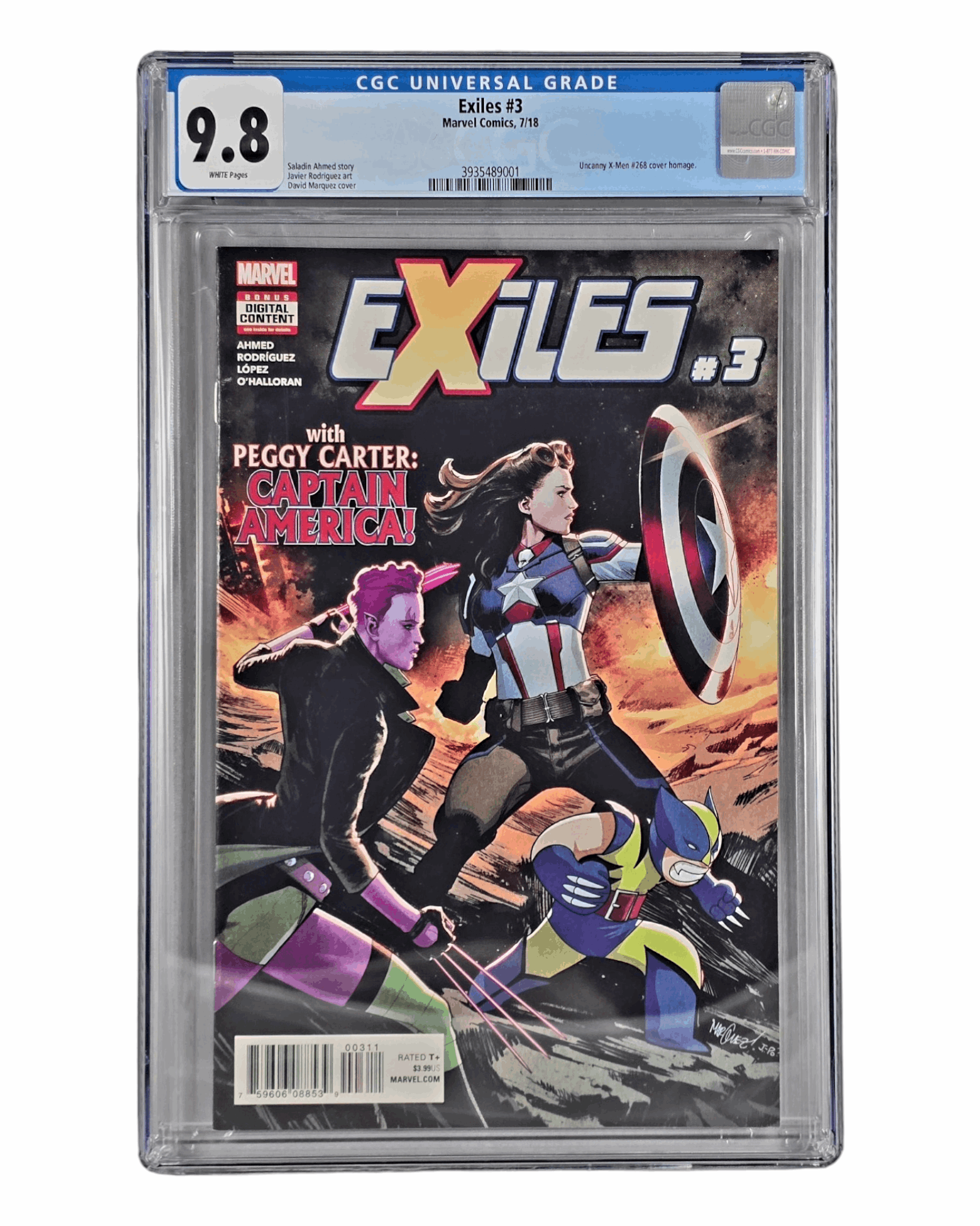 Exiles v3 #3, CGC 9.8 (01), Marvel '18