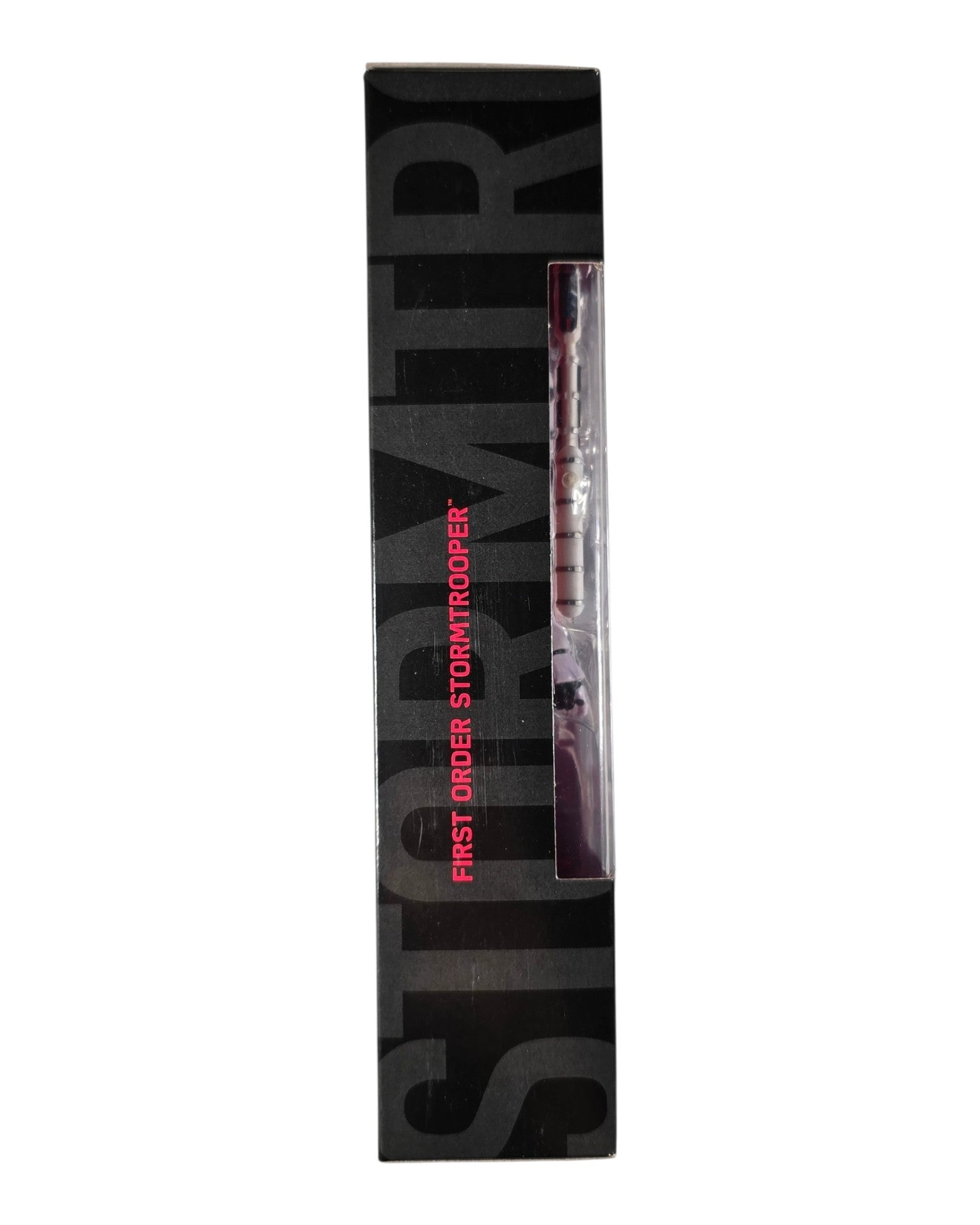 Star Wars The Black Series #97 First Order Stormtrooper, Hasbro '19 — left edge of package