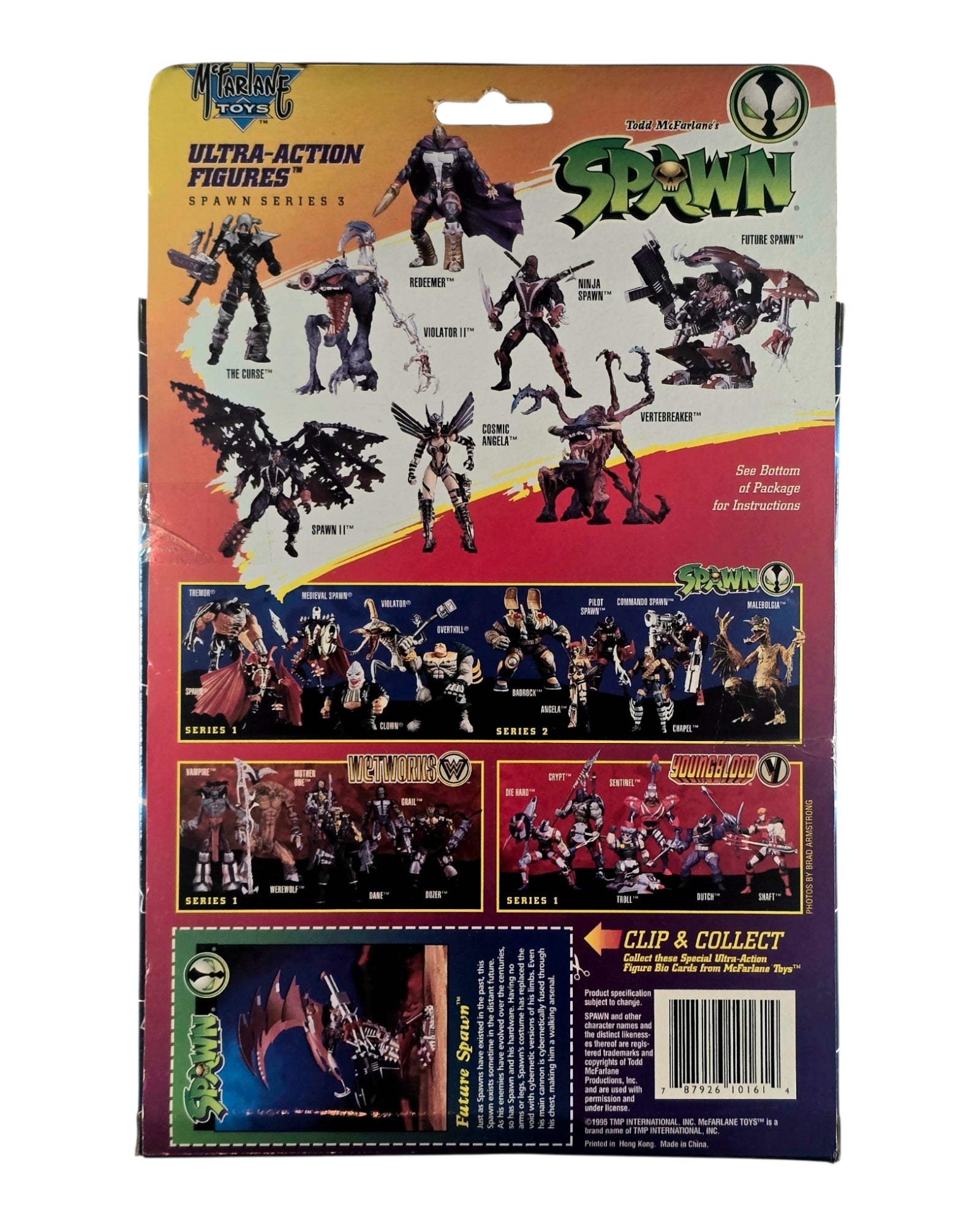 Spawn Series 3 Future Spawn, McFarlane Toys '95, Special Edition — back of package