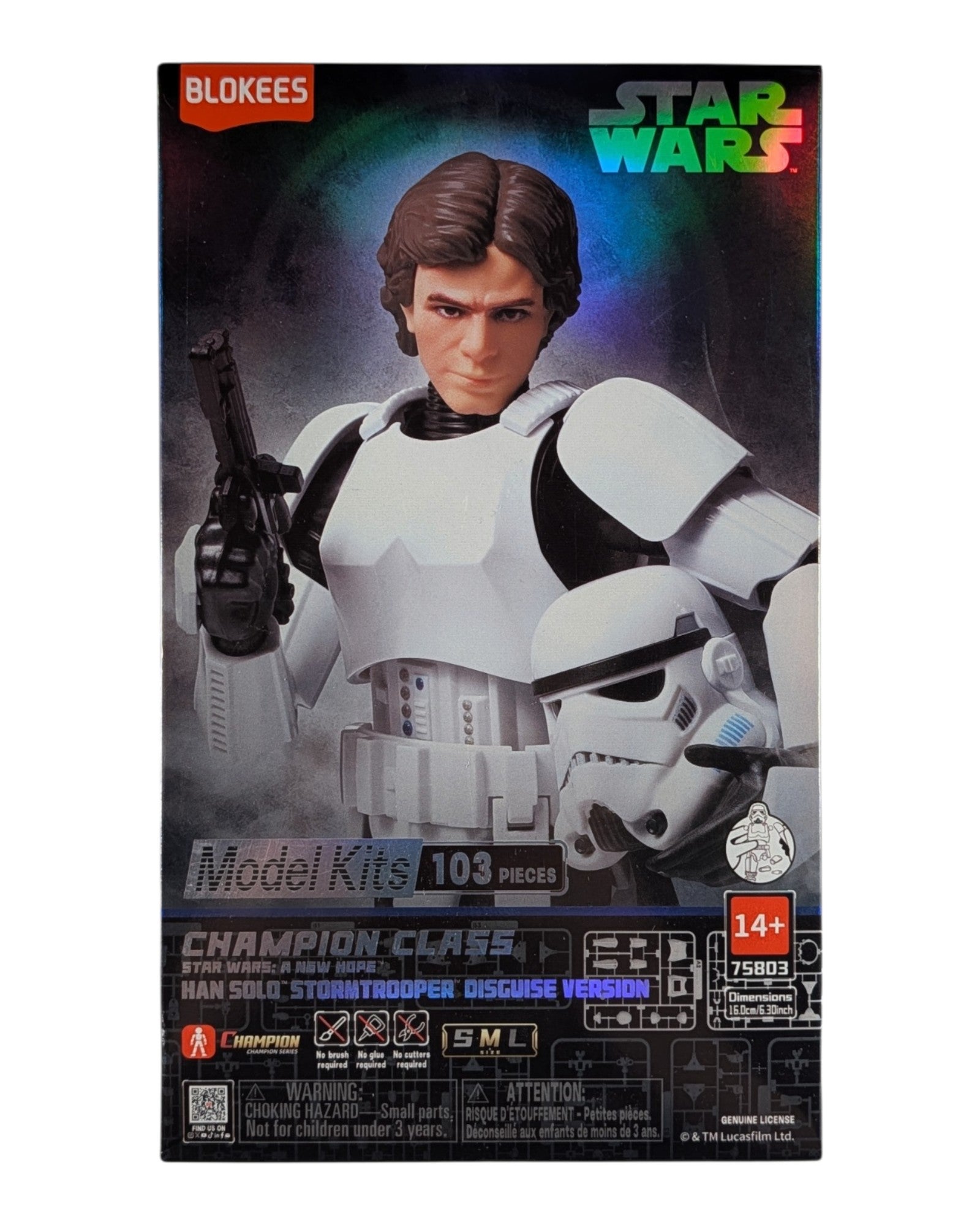 Star Wars Champion Class 03 Han Solo Stormtrooper Disguise, Blokees '26