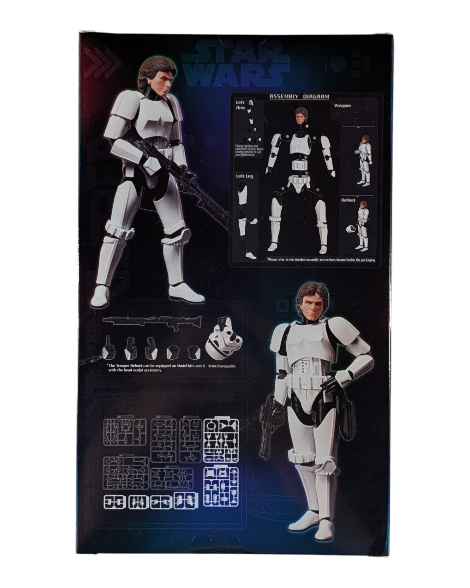 Star Wars Champion Class 03 Han Solo Stormtrooper Disguise, Blokees '26 — back of package