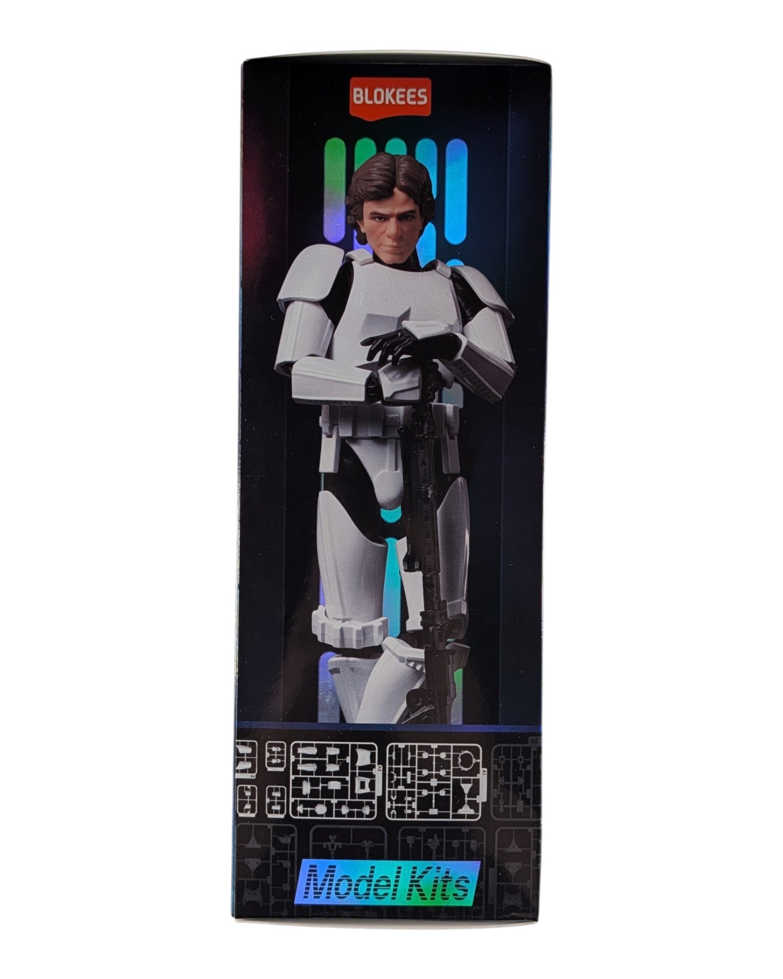 Star Wars Champion Class 03 Han Solo Stormtrooper Disguise, Blokees '26 — left edge of package