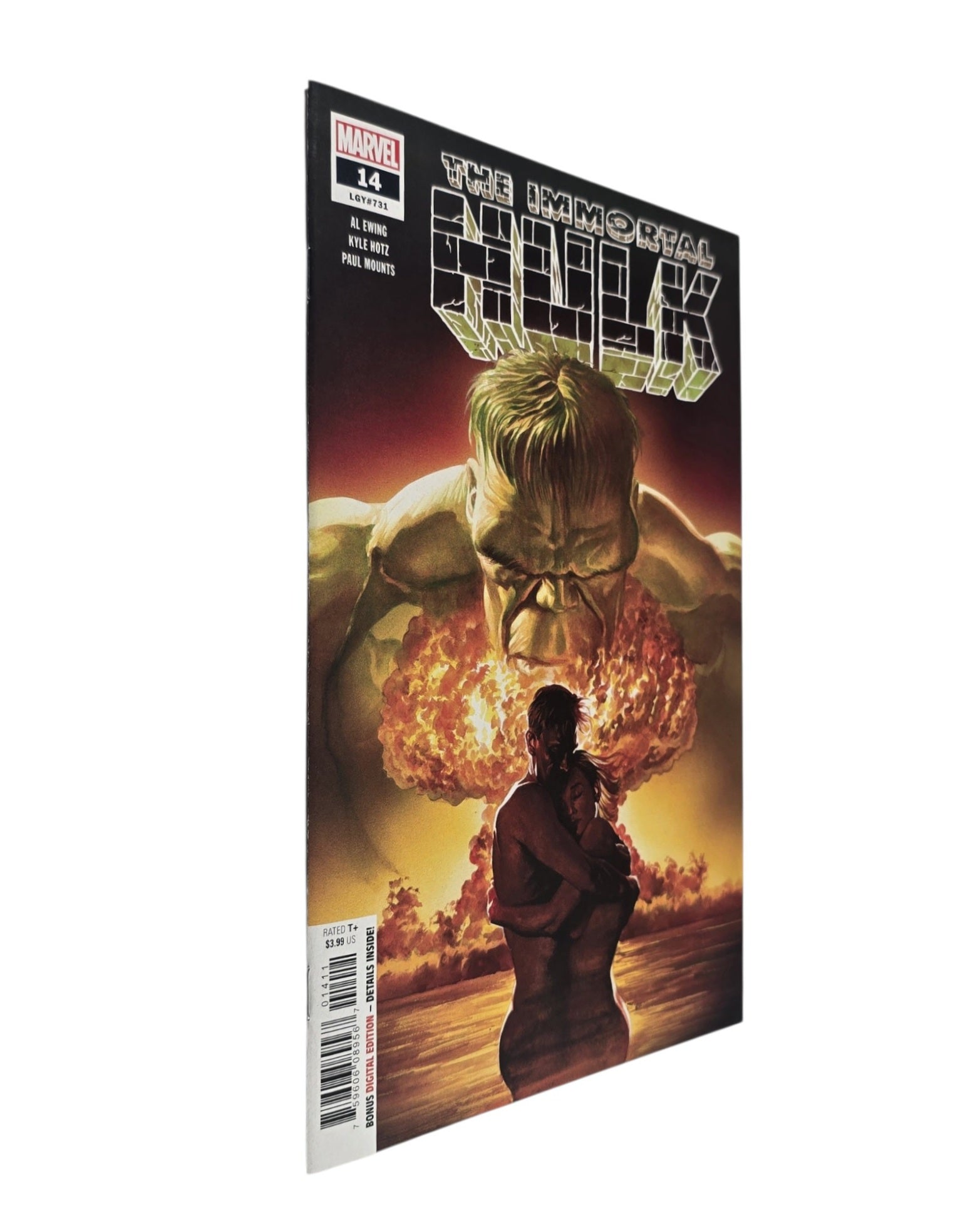 Immortal Hulk #14, Alex Ross Cover, Marvel '19 — front cover, spine edge
