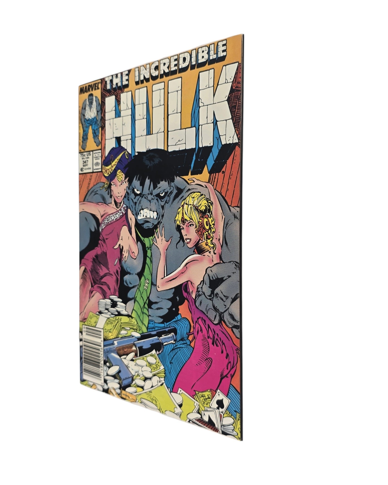 Incredible Hulk #347, Jeff Purves Cover, Marvel '88 — front cover, fore edge