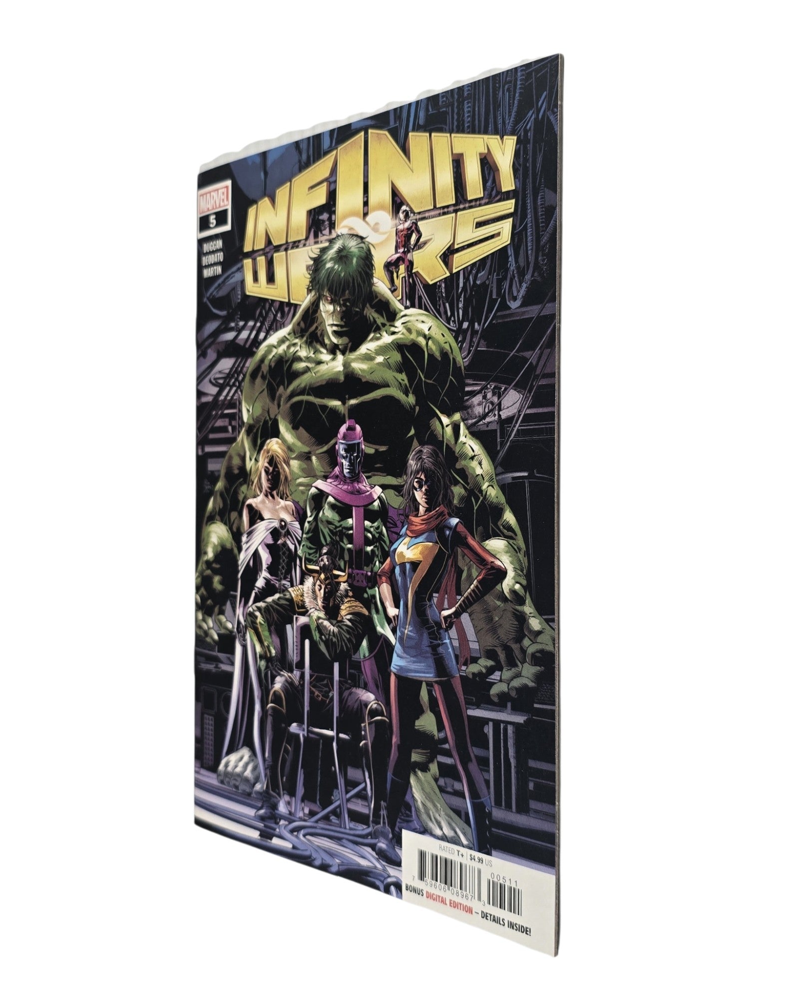 Infinity Wars #5A, Mike Deodato Jr. Cover, Marvel '18 — front cover, fore edge