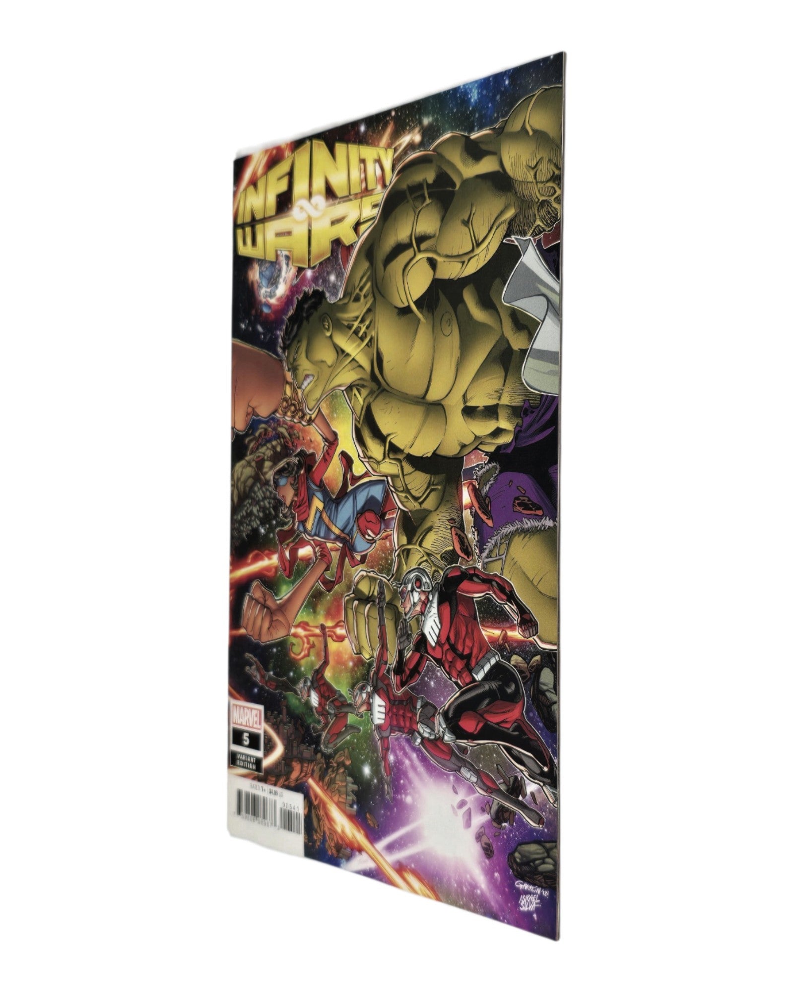 Infinity Wars #5D, Javier Garrón Connecting Cover, Marvel '18 — front cover, fore edge