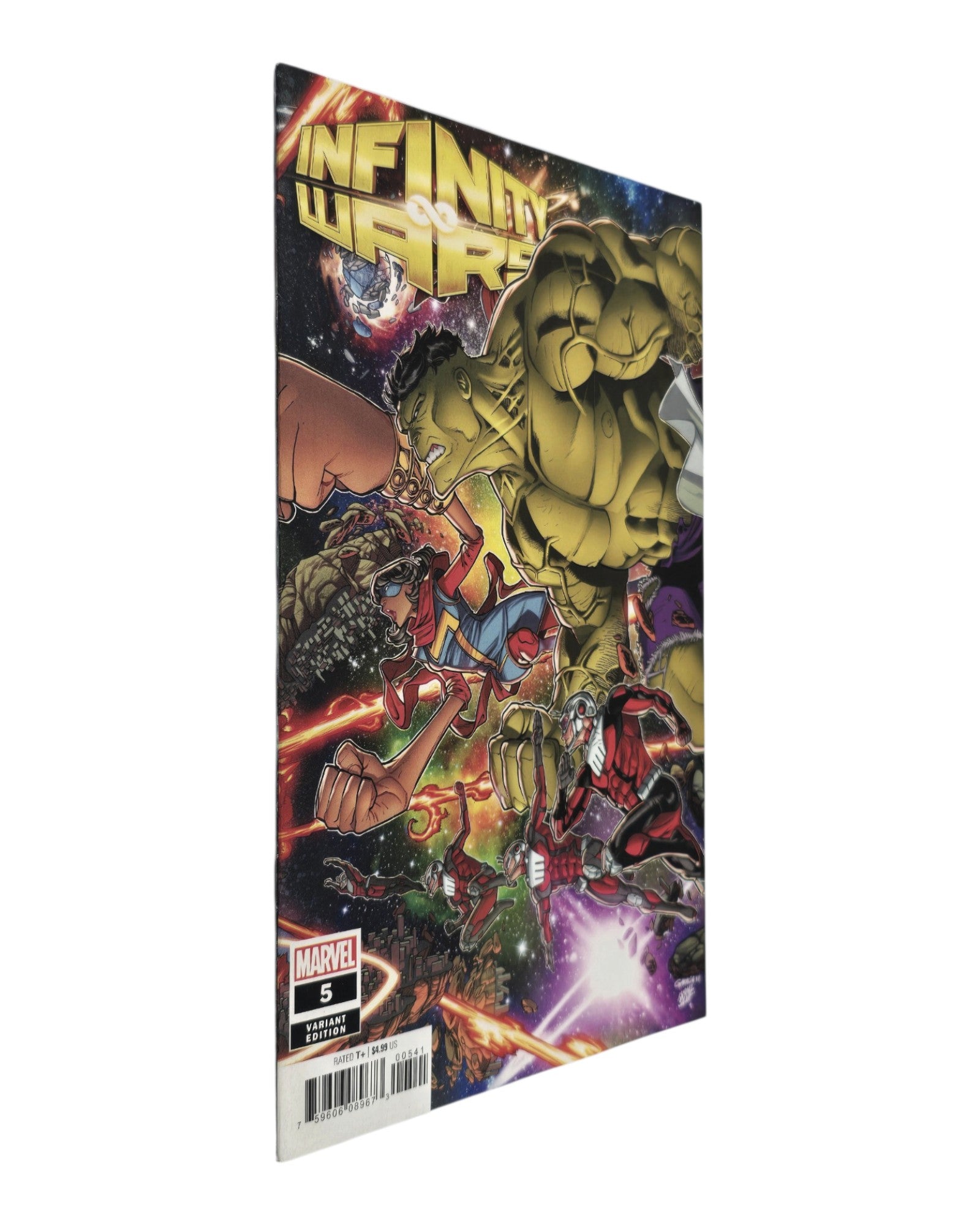 Infinity Wars #5D, Javier Garrón Connecting Cover, Marvel '18 — front cover, spine edge