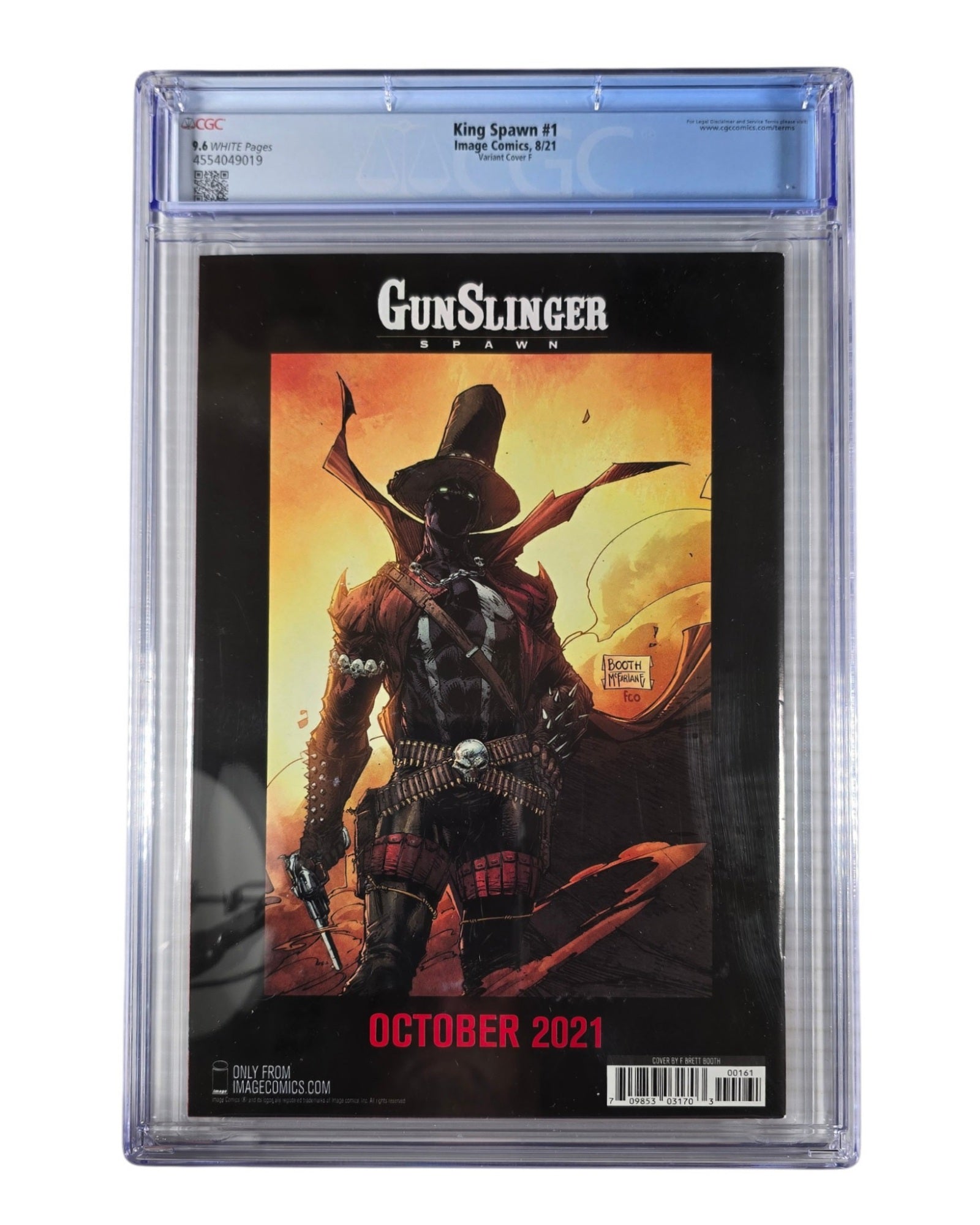 King Spawn #1F, Brett Booth Cover, CGC 9.6 (19), Image '21 — back of package