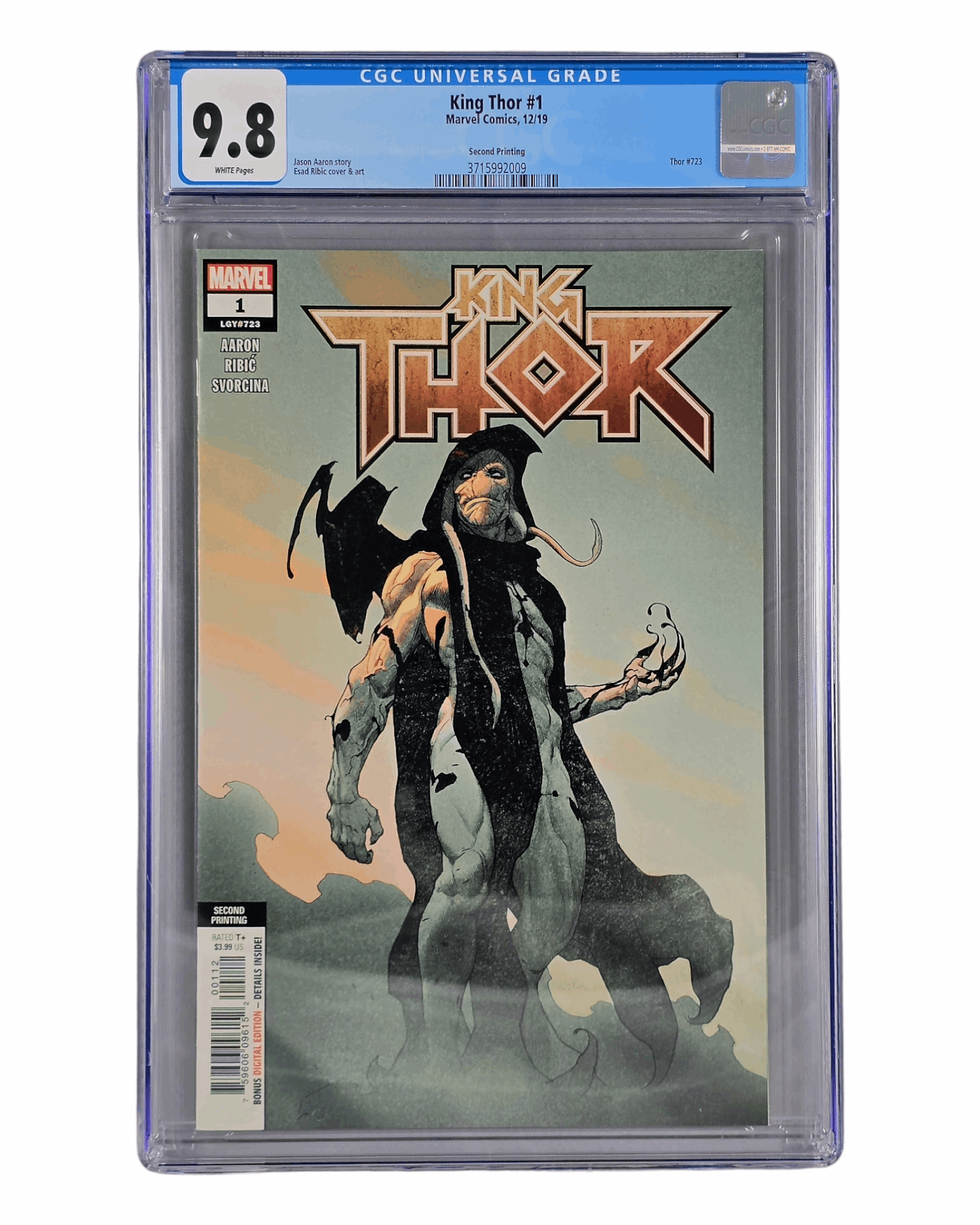King Thor v1 #1E 2nd Print Esad Ribic Cover, CGC 9.8 (09), Marvel '19