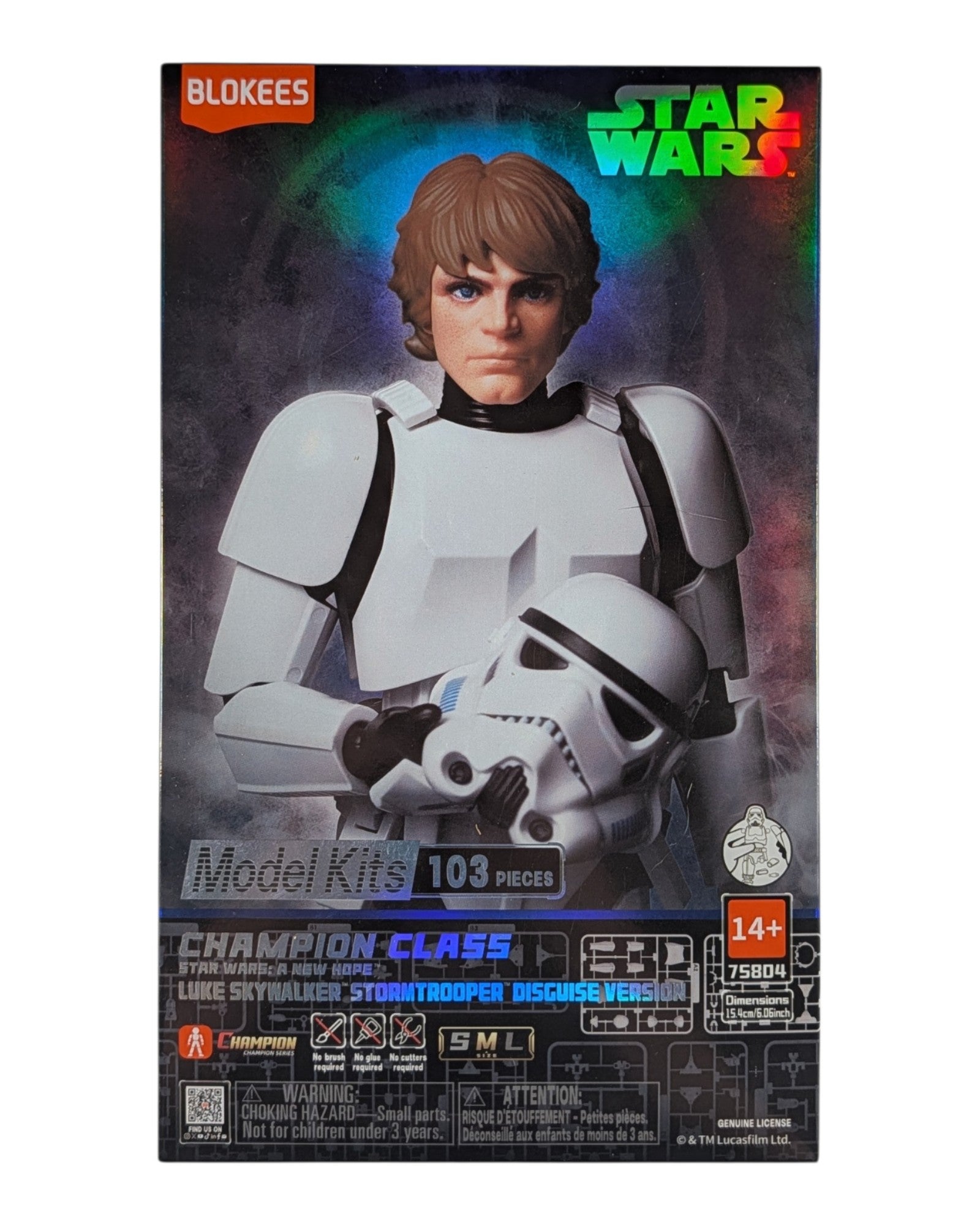 Star Wars Champion Class 04 Luke Skywalker Stormtrooper, Blokees '26