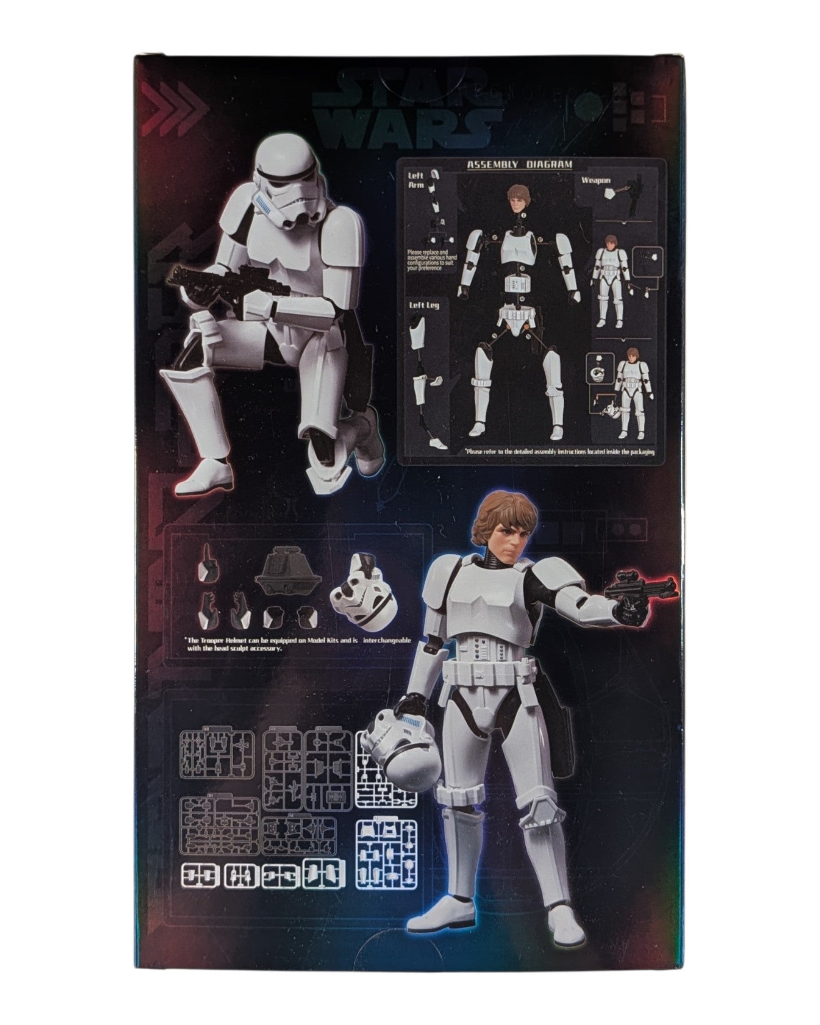 Star Wars Champion Class 04 Luke Skywalker Stormtrooper, Blokees '26 — back of package