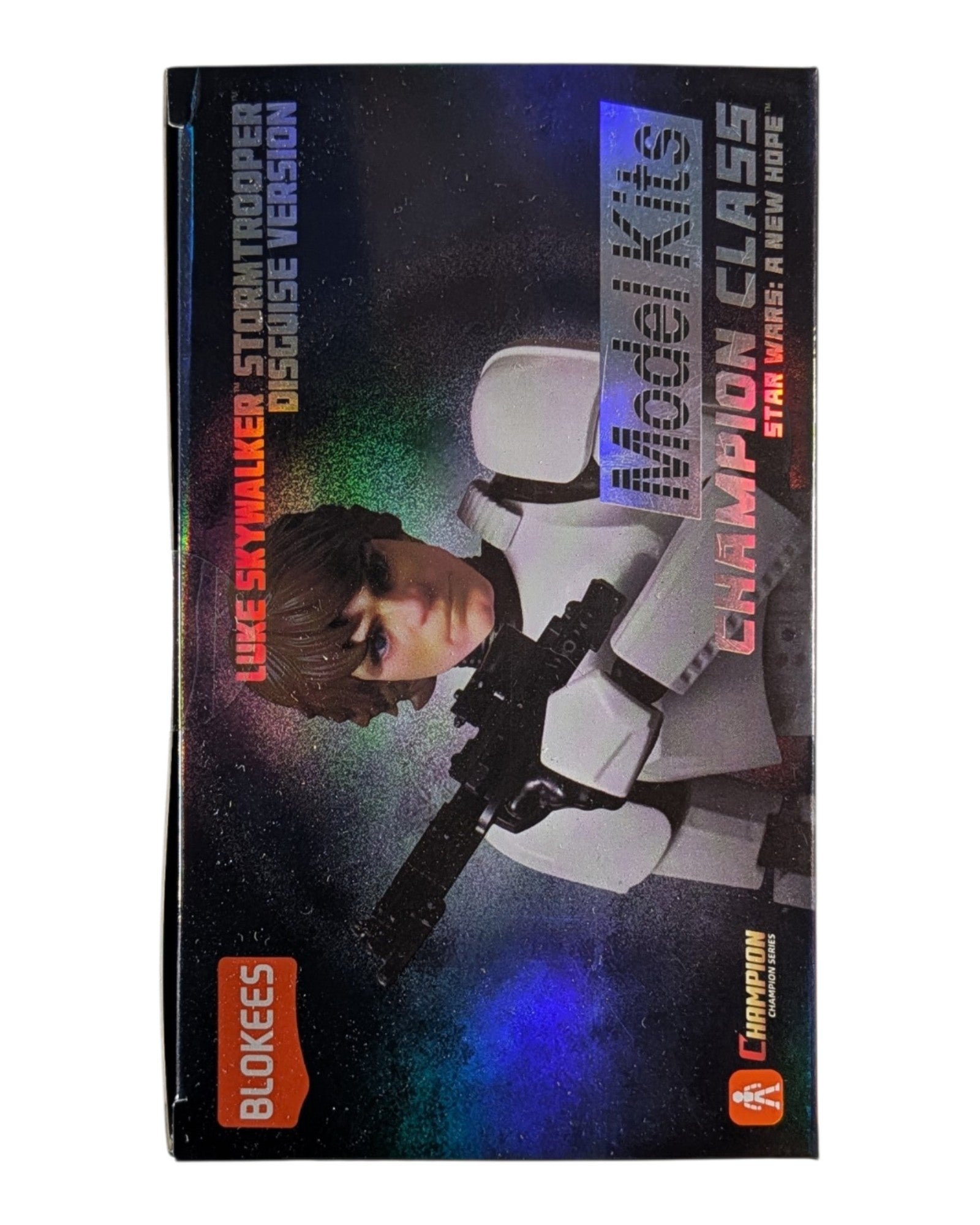 Star Wars Champion Class 04 Luke Skywalker Stormtrooper, Blokees '26 — top of package