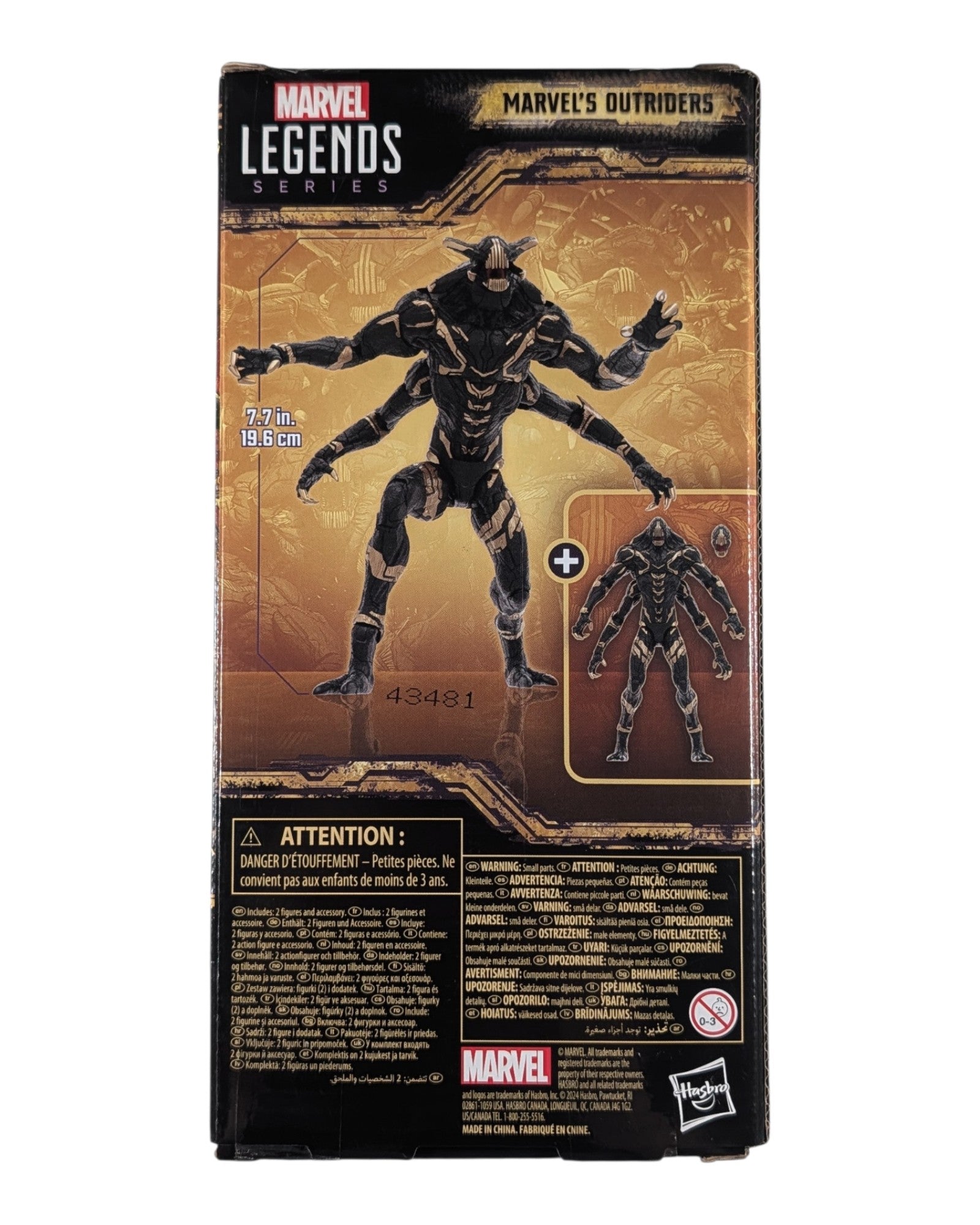 Marvel Legends Marvel's Outriders 2-Pack, Hasbro '24 — back of package