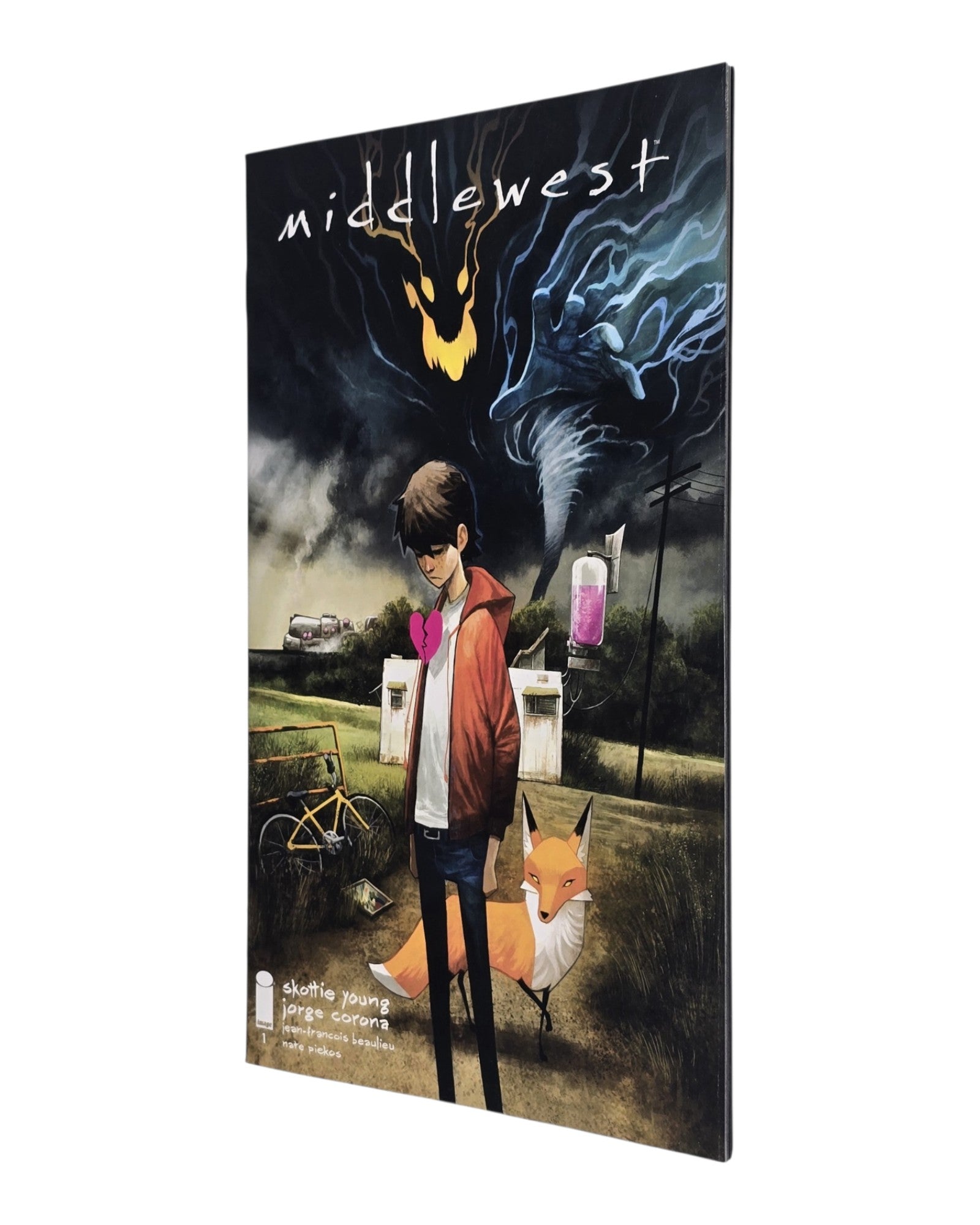 Middlewest #1A, Mike Huddleston Cover, Image '18 — front cover, fore edge