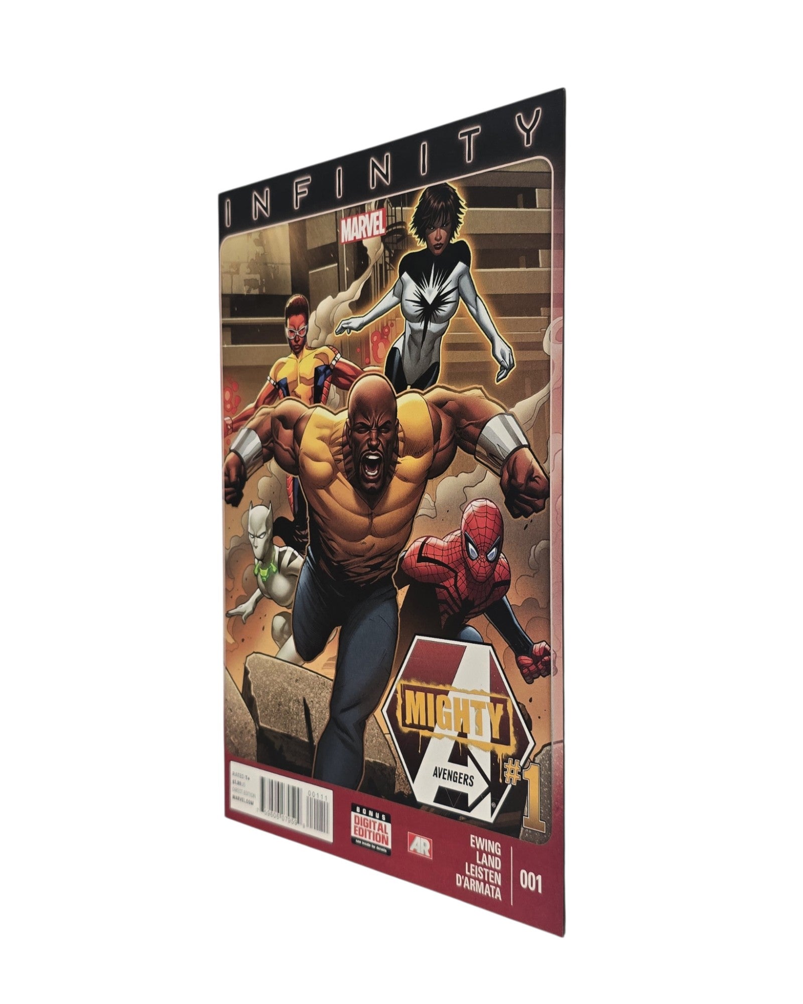 Mighty Avengers Vol. 2 #1A, Greg Land Cover, Marvel '13 — front cover, fore edge