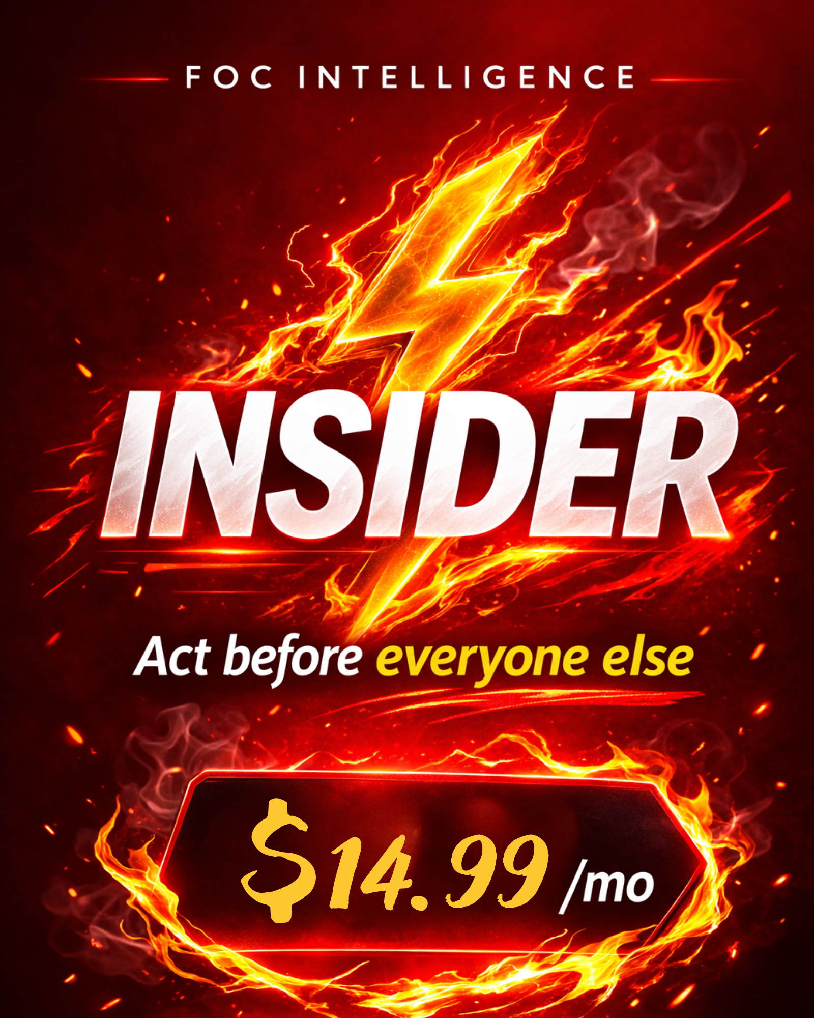 FOC Intelligence Insider Spec Master subscription, $14.99 a month