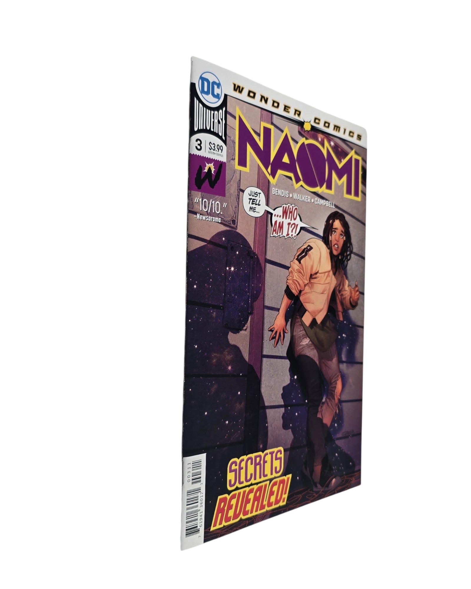 Naomi #3A, Jamal Campbell Cover, DC '19 — front cover, spine edge