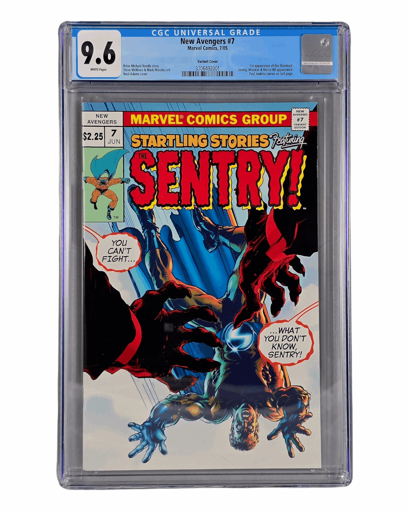 New Avengers v1 #7B, Neal Adams 1:10 Cover, CGC 9.6 (01), Marvel '05