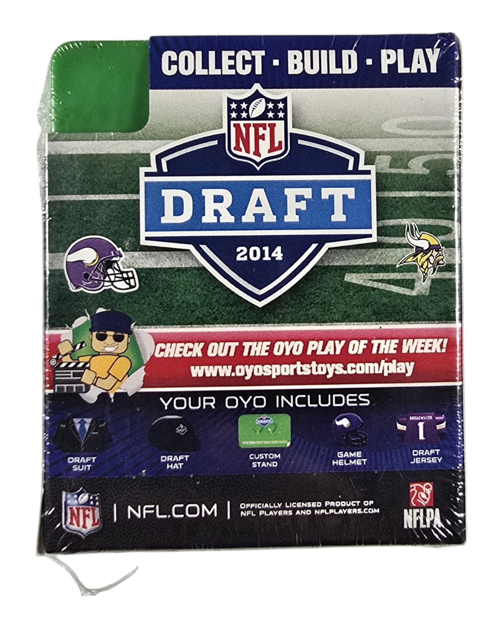 NFL OYO 2014 Draft Lot of 4: Clowney, Manziel, Bridgewater, Watkins, OYO '14: Teddy Bridgewater, back of package