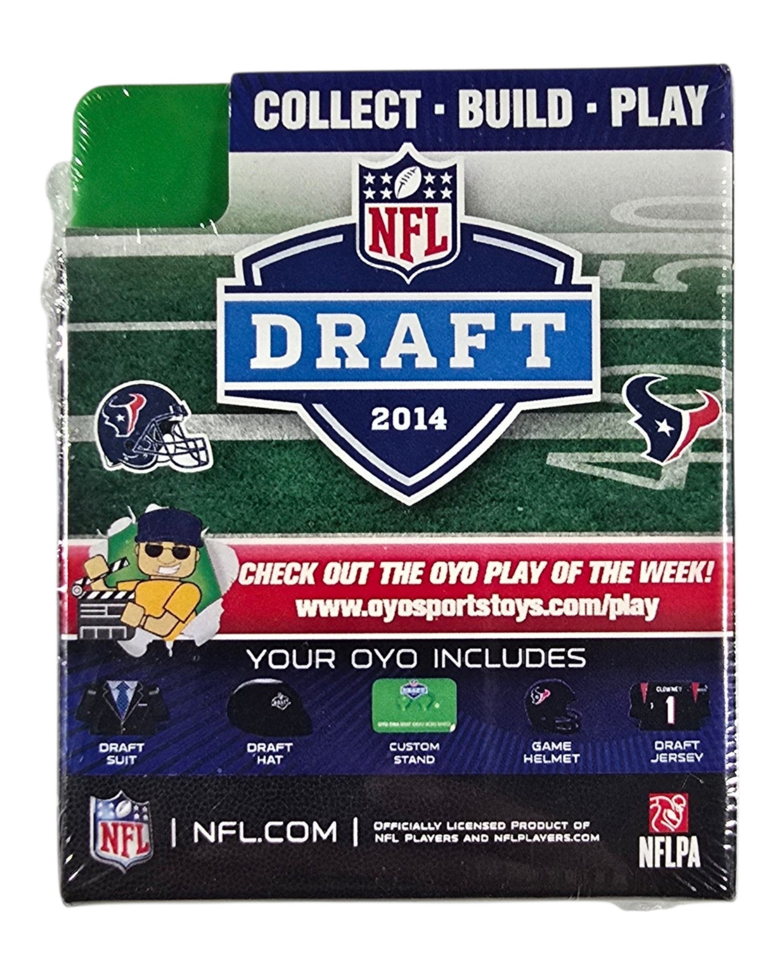 NFL OYO 2014 Draft Lot of 4: Clowney, Manziel, Bridgewater, Watkins, OYO '14: Jadeveon Clowney, back of package