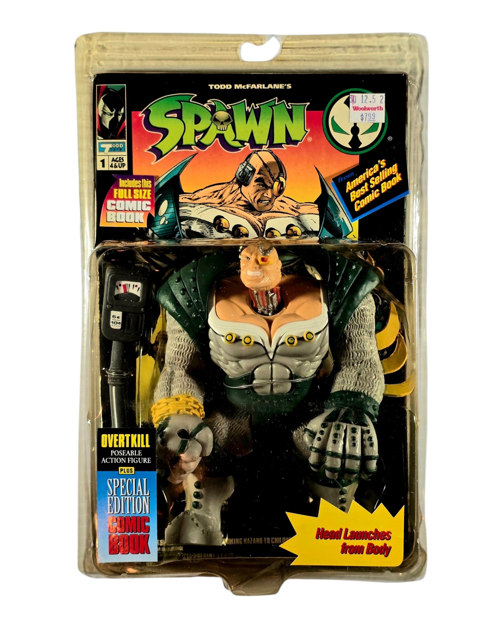 Spawn Series 1 Overt-Kill Green Paint Variant, Todd Toys '94