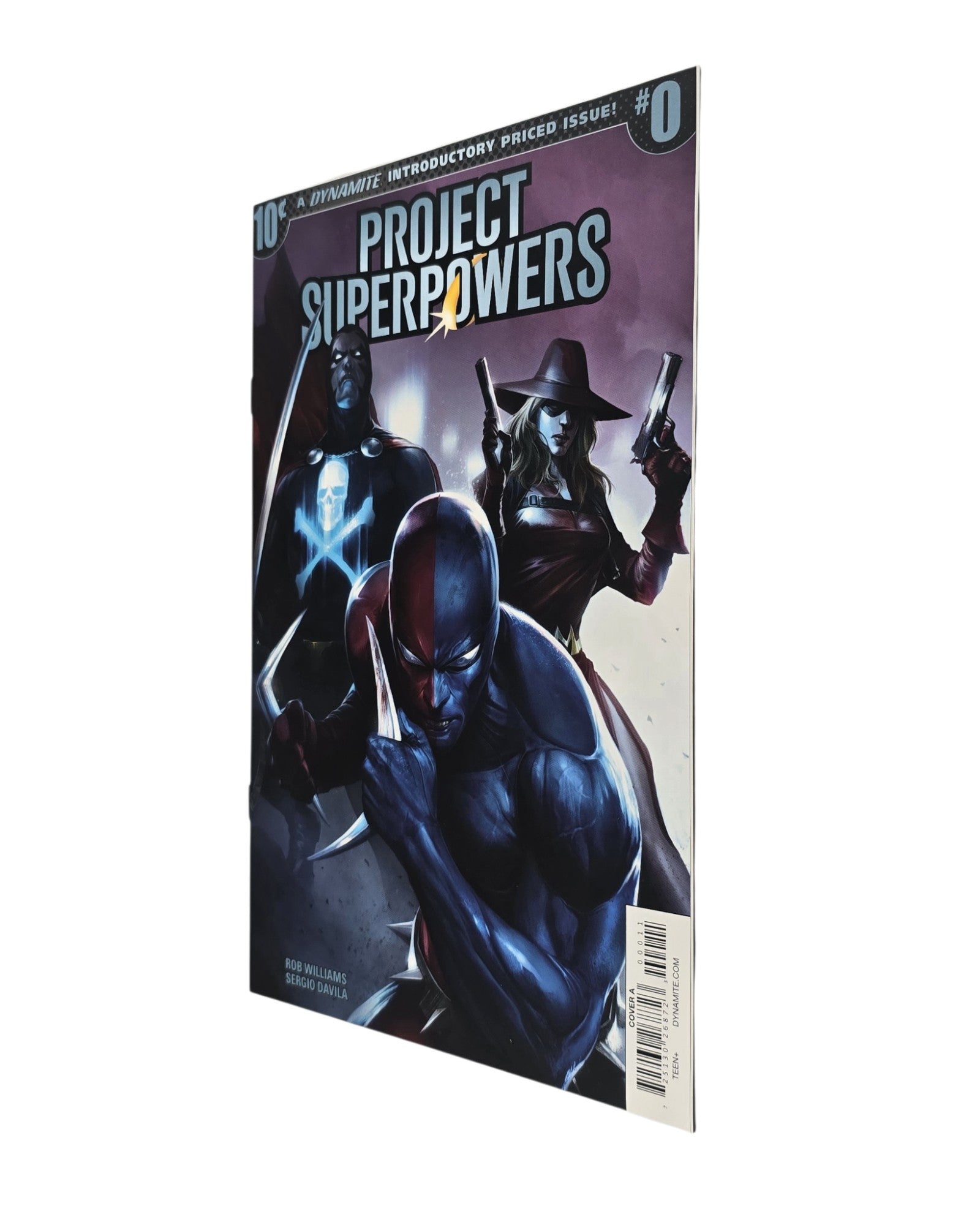 Project Superpowers: Ch. Three #0A, Francesco Mattina Cover, Dynamite '18 — front cover, fore edge