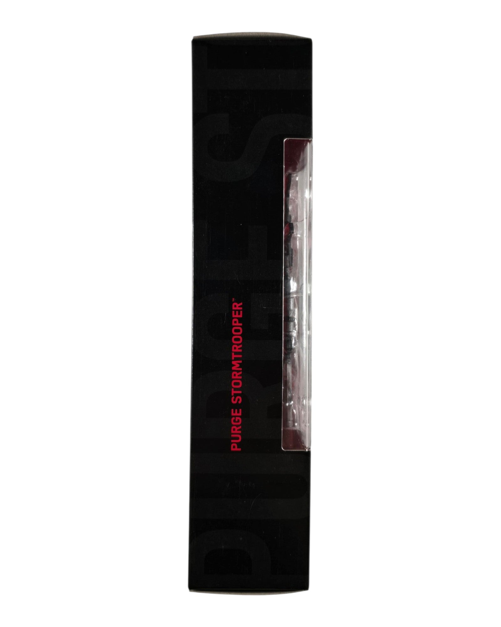 Star Wars The Black Series Purge Stormtrooper, GameStop Excl., Hasbro '19 — left edge of package